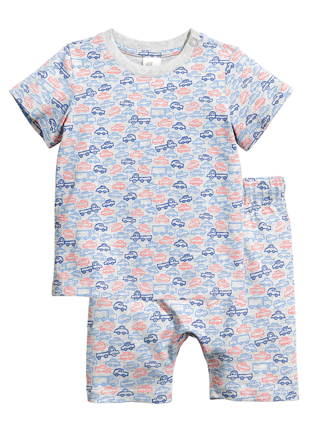 Светло-серая всесезон пижама (футболка, шорты) футболка + шорты H&M