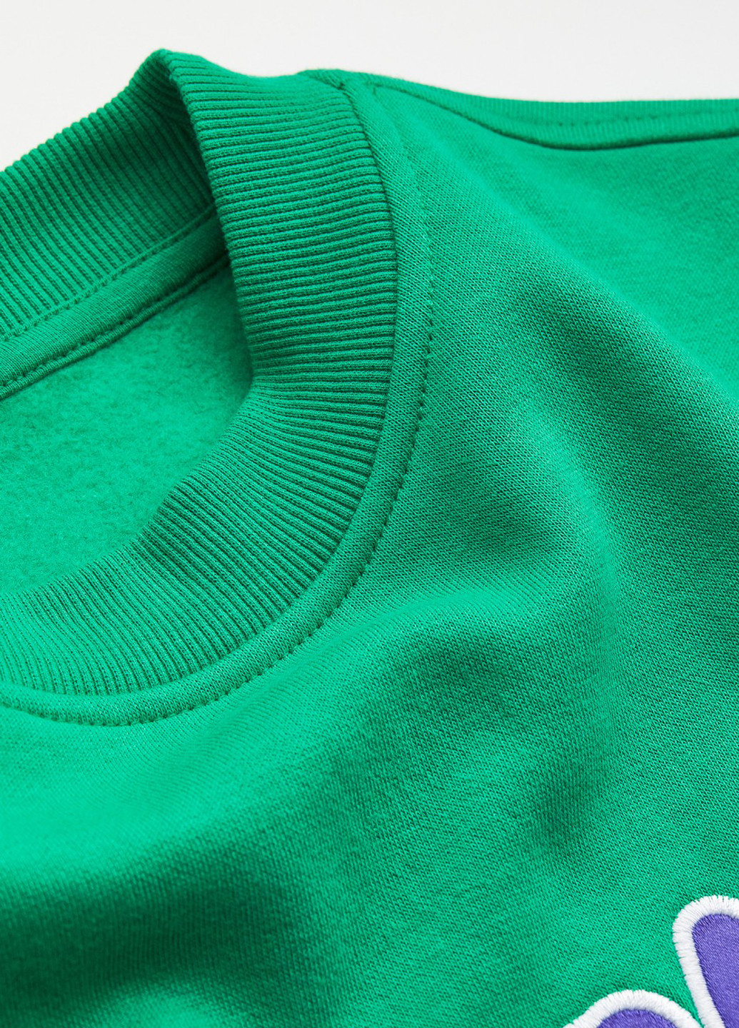 Зелений світшот H&M однотонний вишивка (314704363)