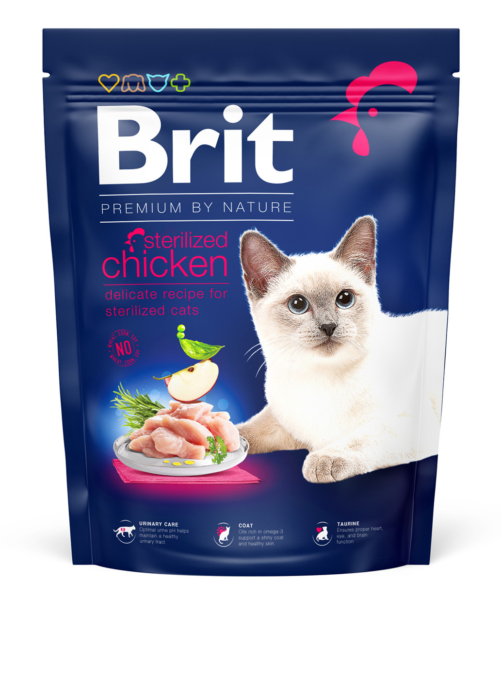 Сухий корм Cat Sterilised з куркою, 300 г Brit Premium (252461493)