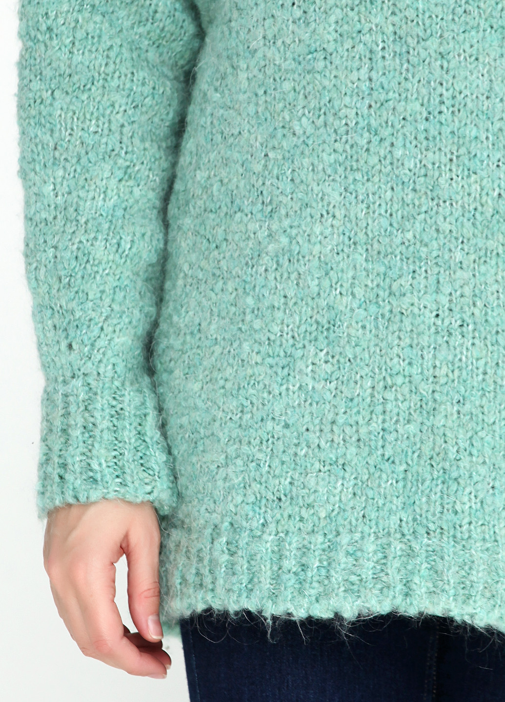 Бирюзовый зимний свитер хомут Zara