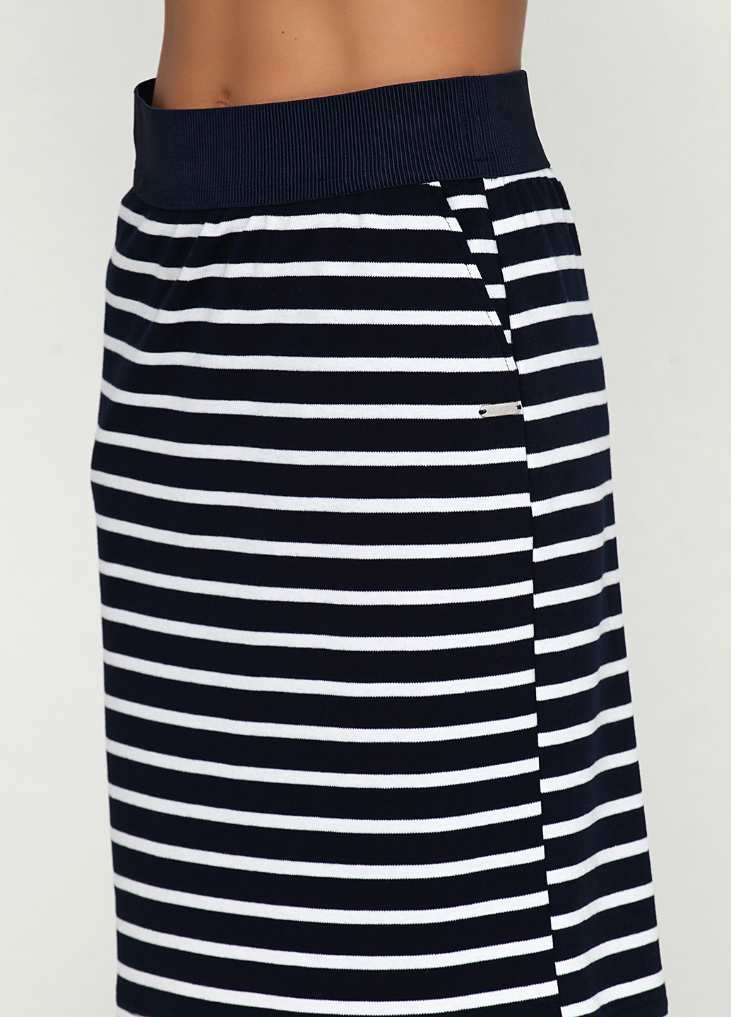 Костюм (жакет, юбка) BRANDTEX COASTLINE юбочный полоска тёмно-синий кэжуал
