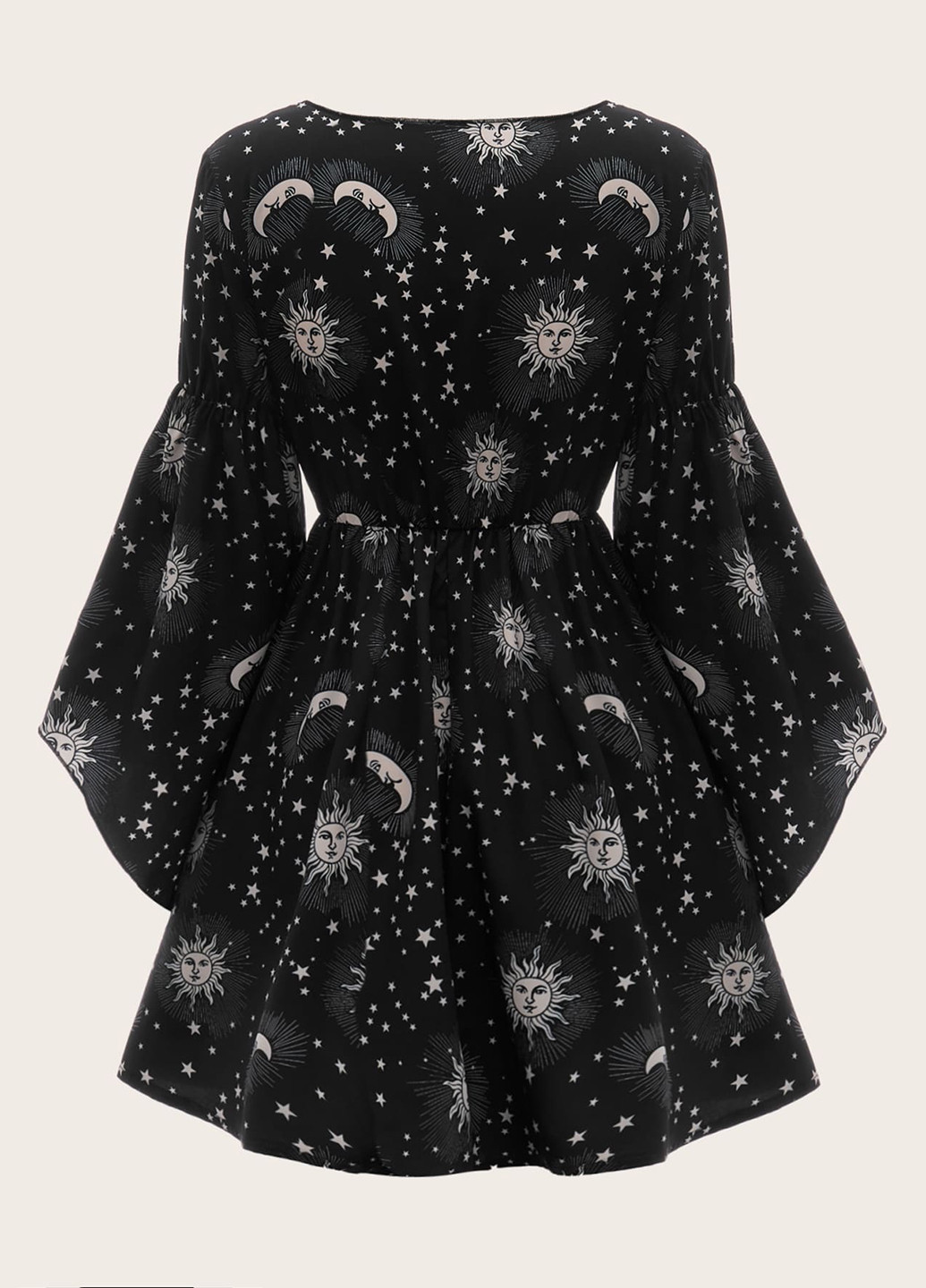 Черное вечернее платье клеш SHEIN космос