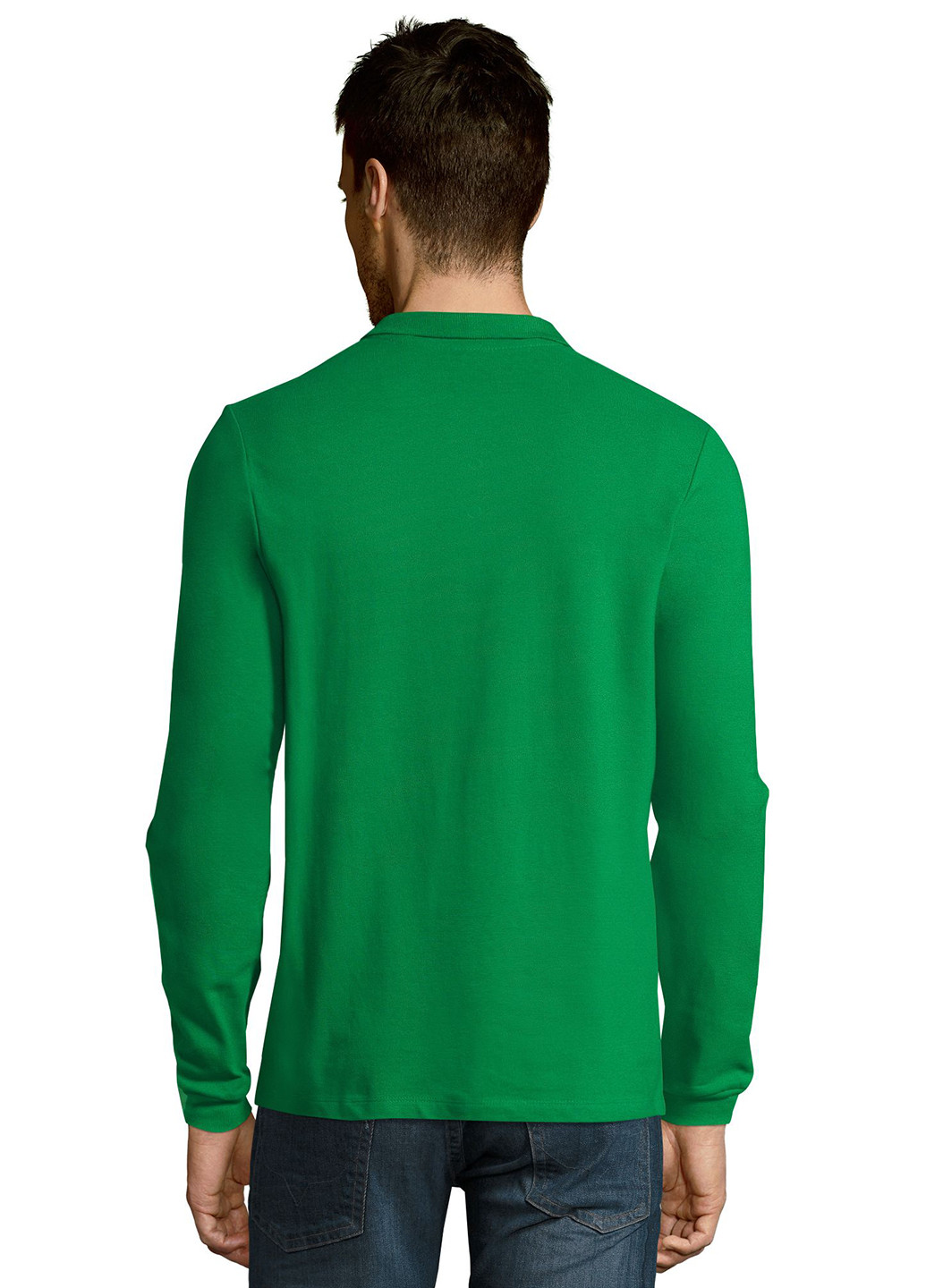 Светло-зеленая футболка-поло для мужчин Sol's однотонная