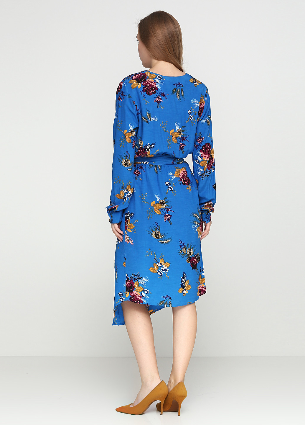 Синее кэжуал платье Gestuz с цветочным принтом
