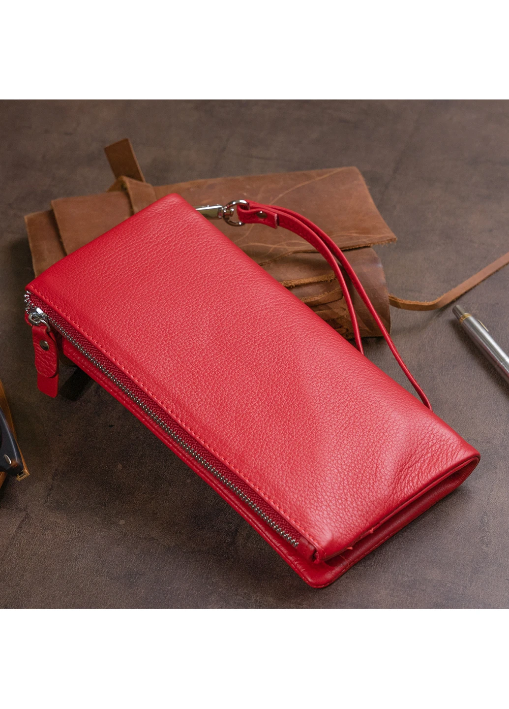 Женский кожаный кошелек-клатч 20,8х10х2 см st leather (229460292)
