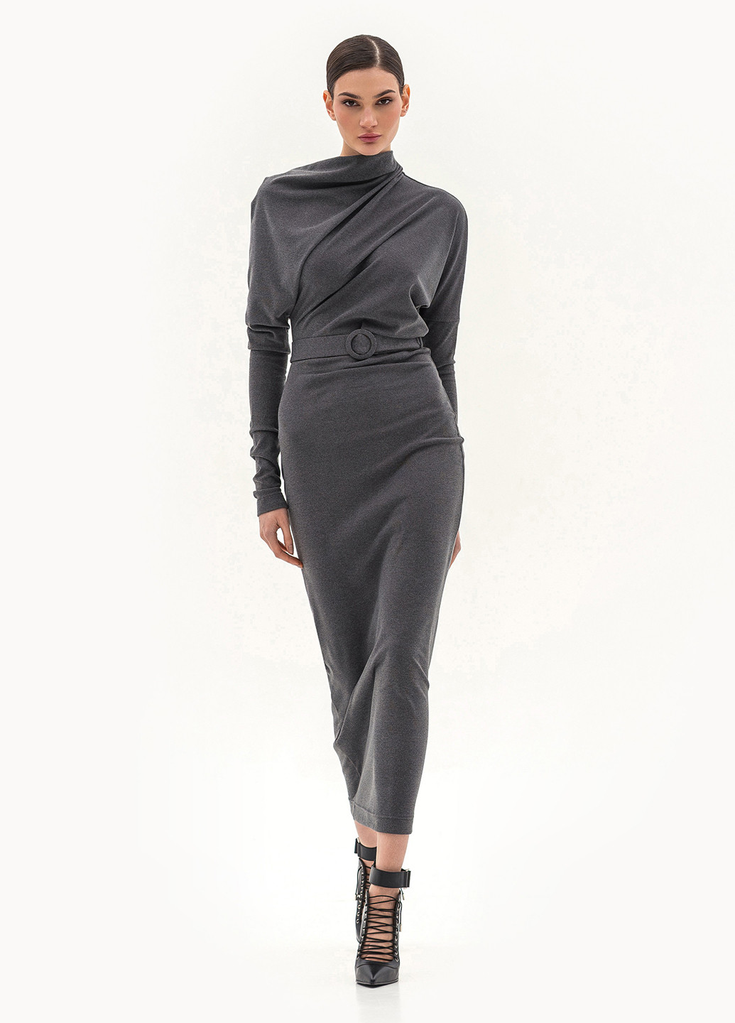 Графітова кежуал сукня силуетна BGL однотонна