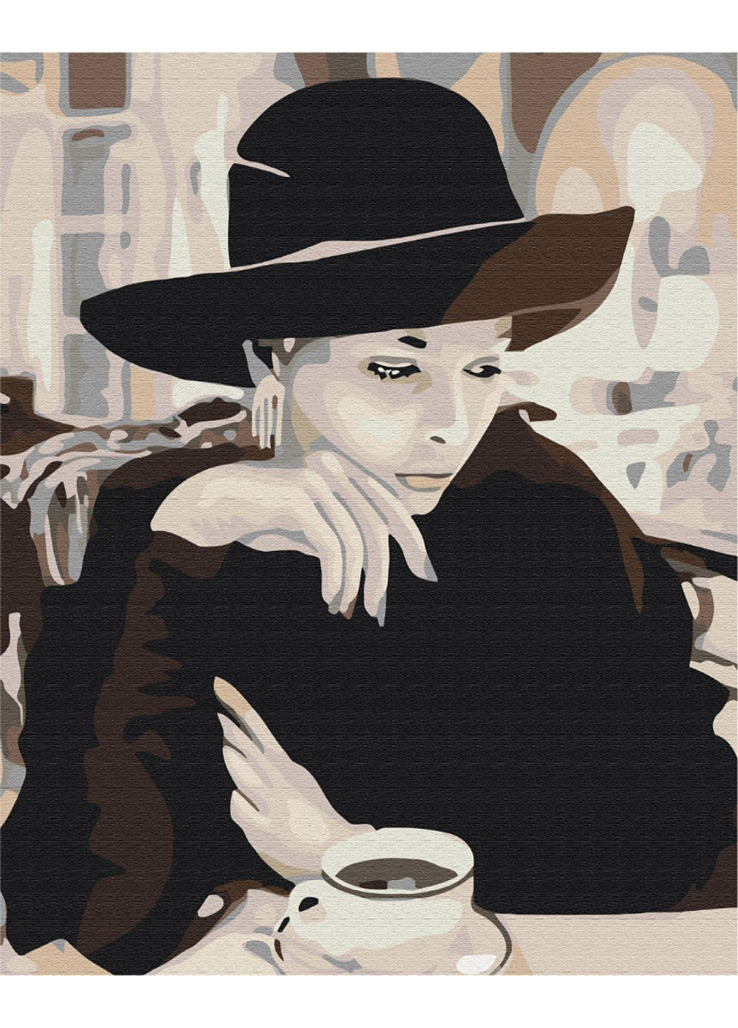 Картина по номерам "Леди с кофе" 40х50 см Brushme (216134784)