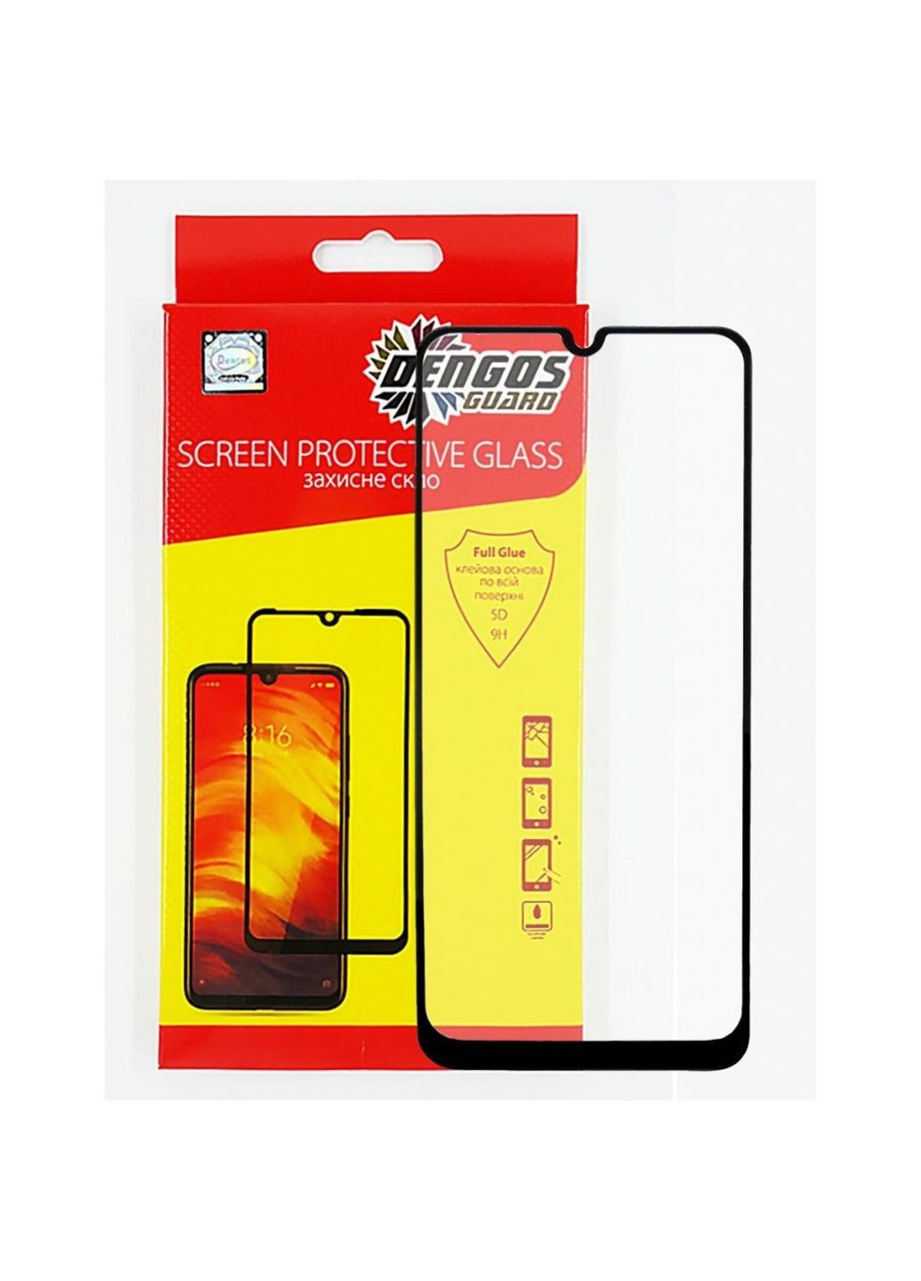 Стекло защитное Full Glue для Samsung Galaxy A30s/A50s (black) (TGFG-80) DENGOS (252390047)