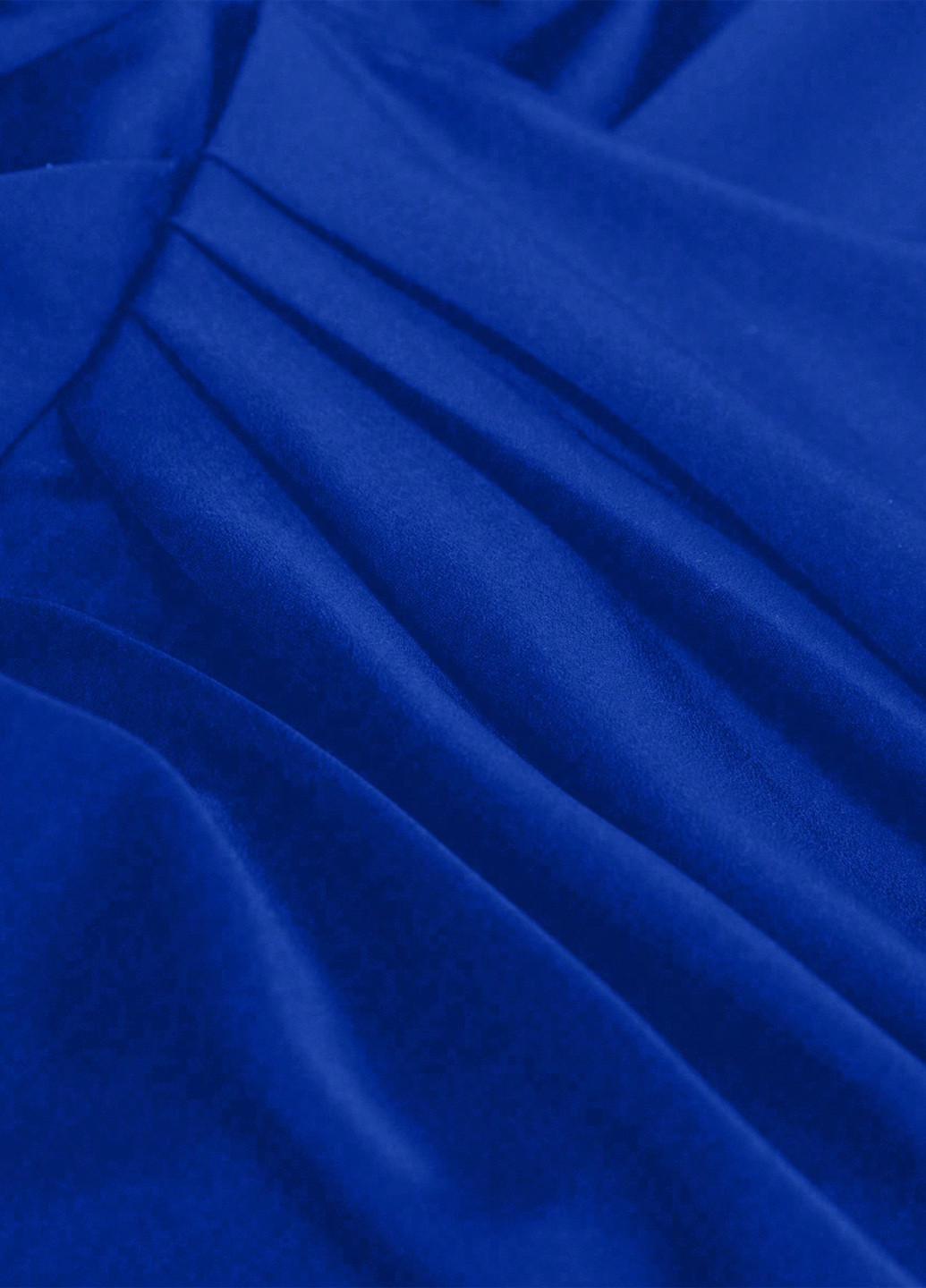 Синее кэжуал платье на запах SHEIN однотонное