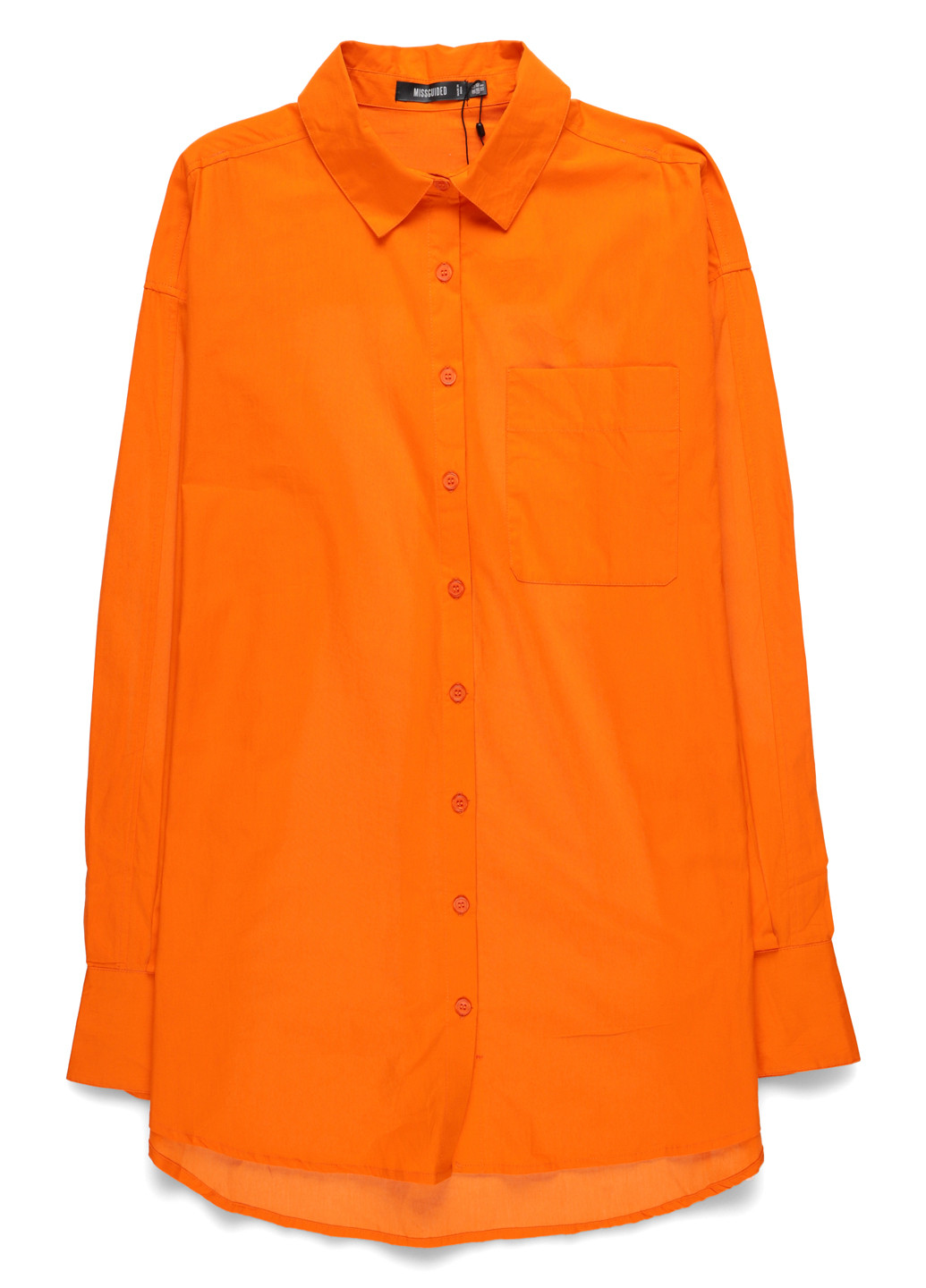 Оранжевая кэжуал рубашка однотонная Missguided