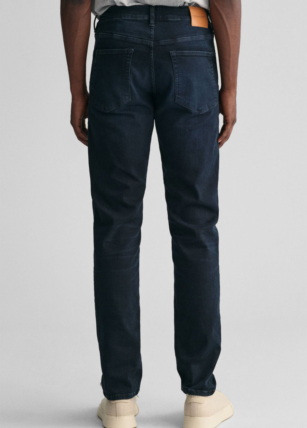 Синие демисезонные прямые джинсы Gant