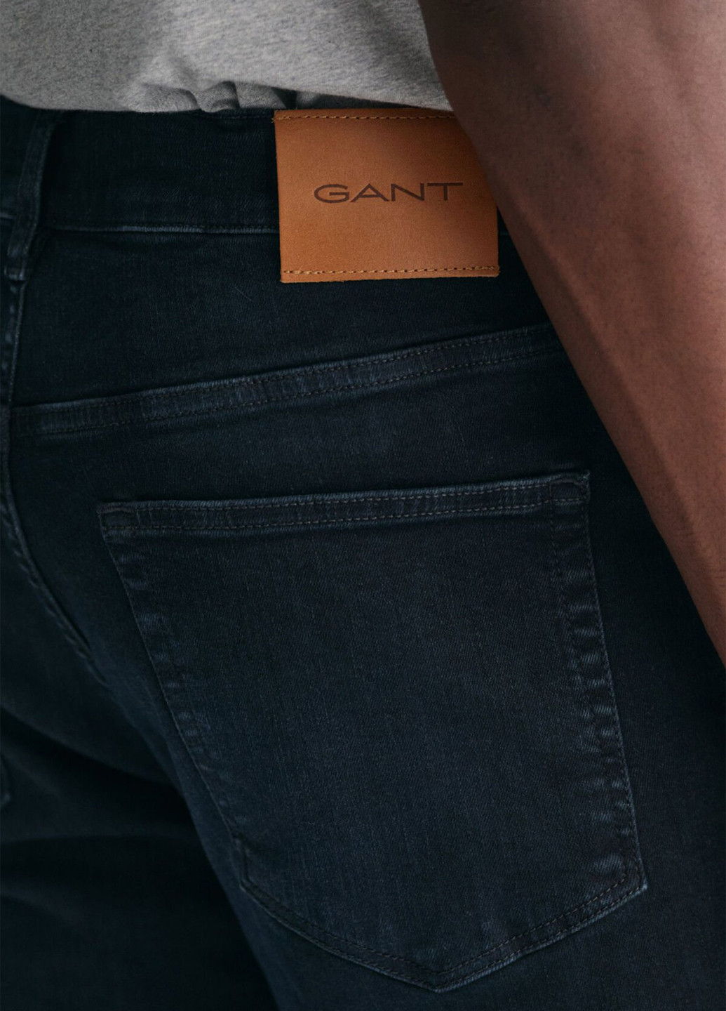 Синие демисезонные прямые джинсы Gant