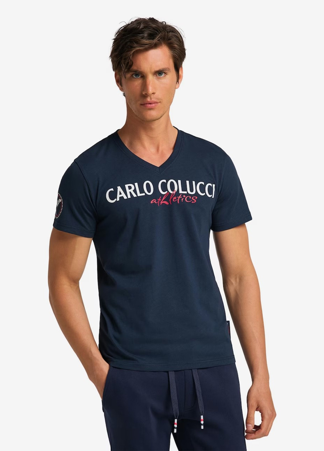 Темно-синя футболка Carlo Colucci