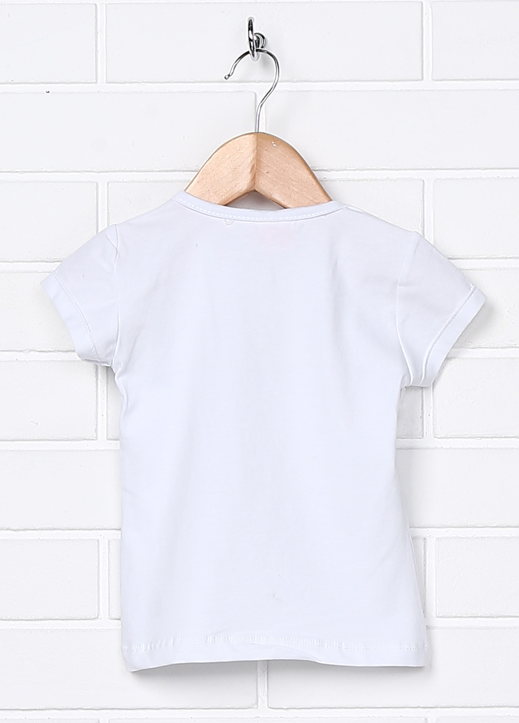 Белая летняя футболка с коротким рукавом Degacci