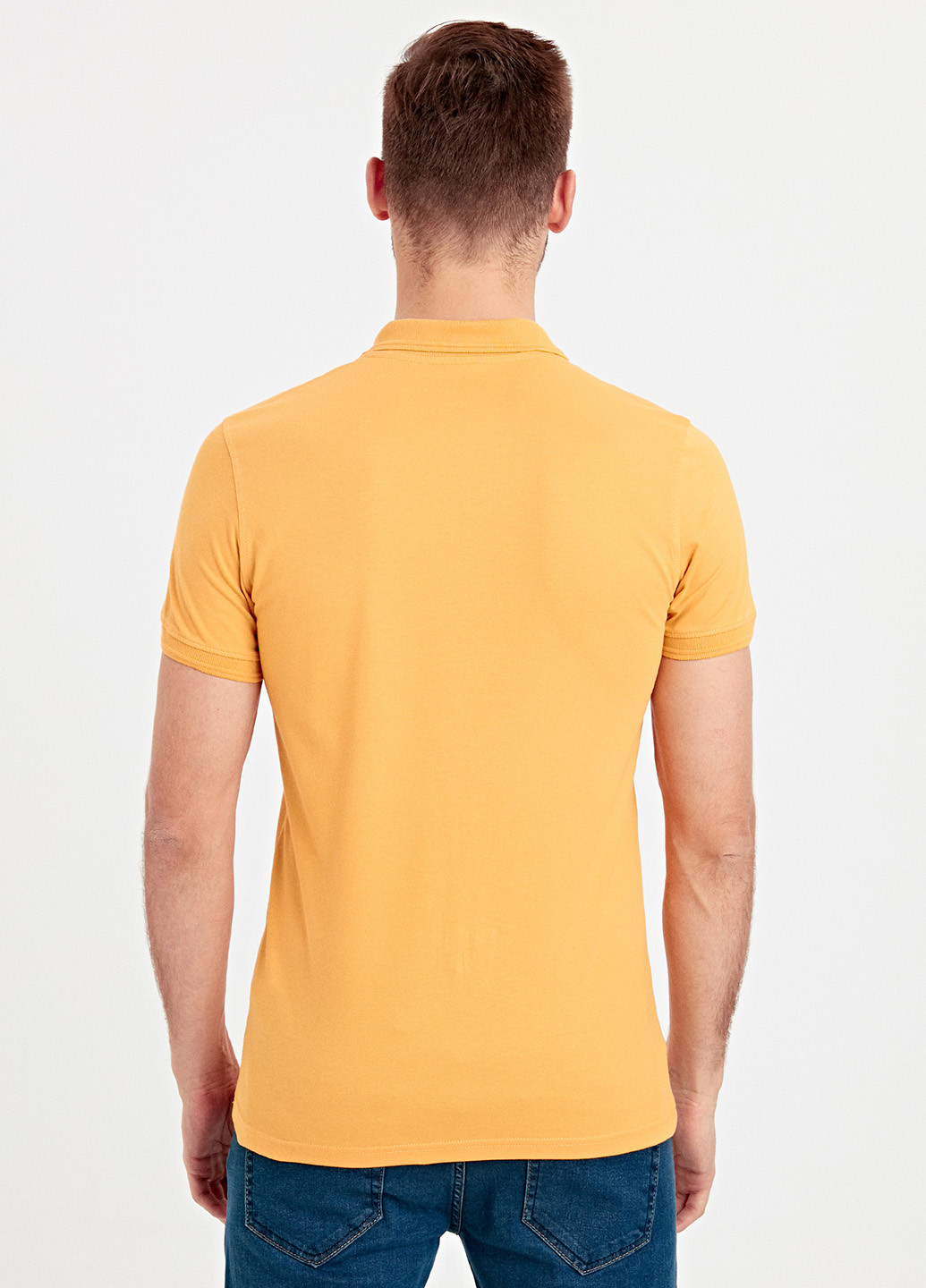 Желтая футболка-поло для мужчин LC Waikiki однотонная