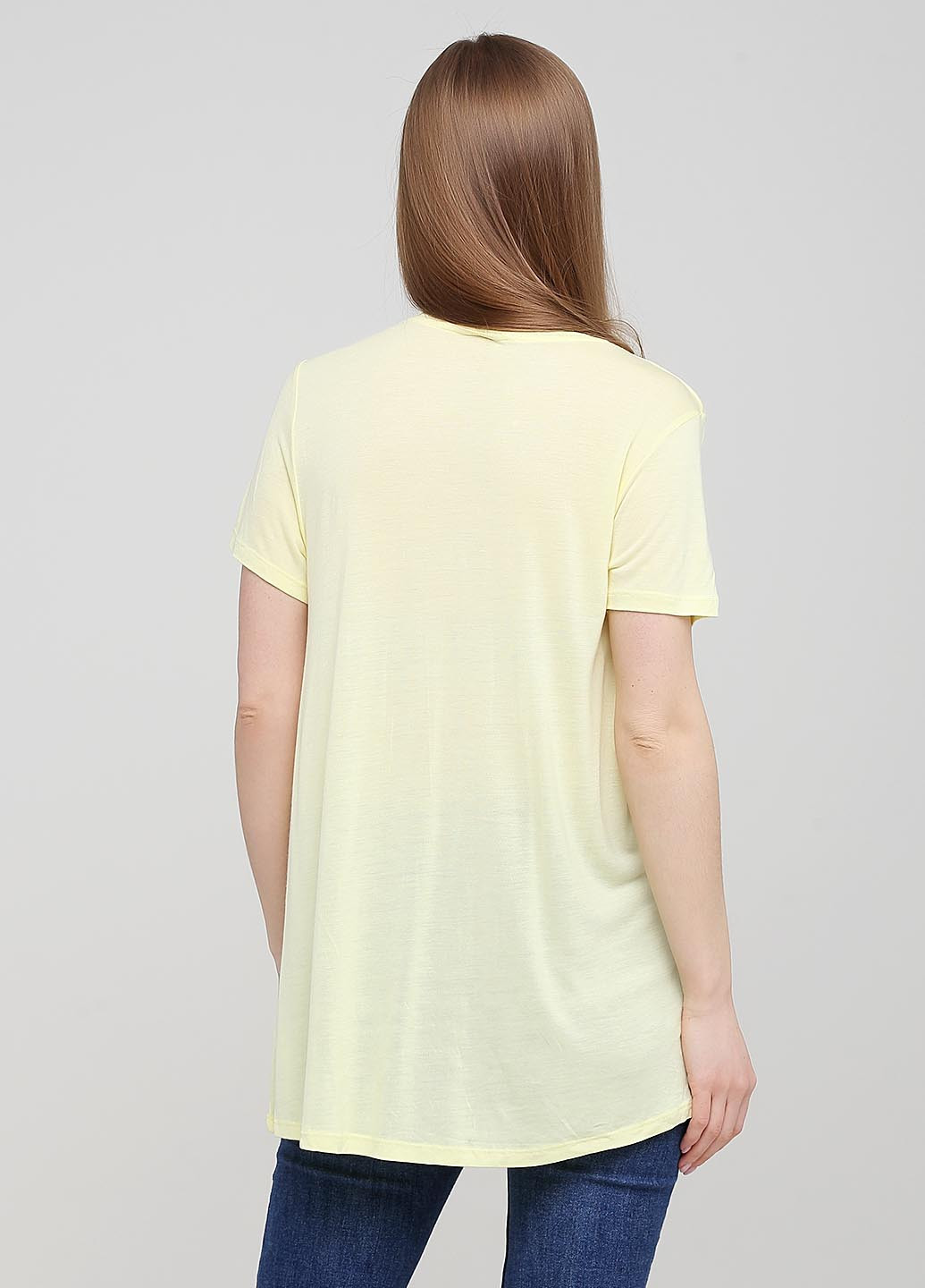 Светло-желтая летняя футболка H&M