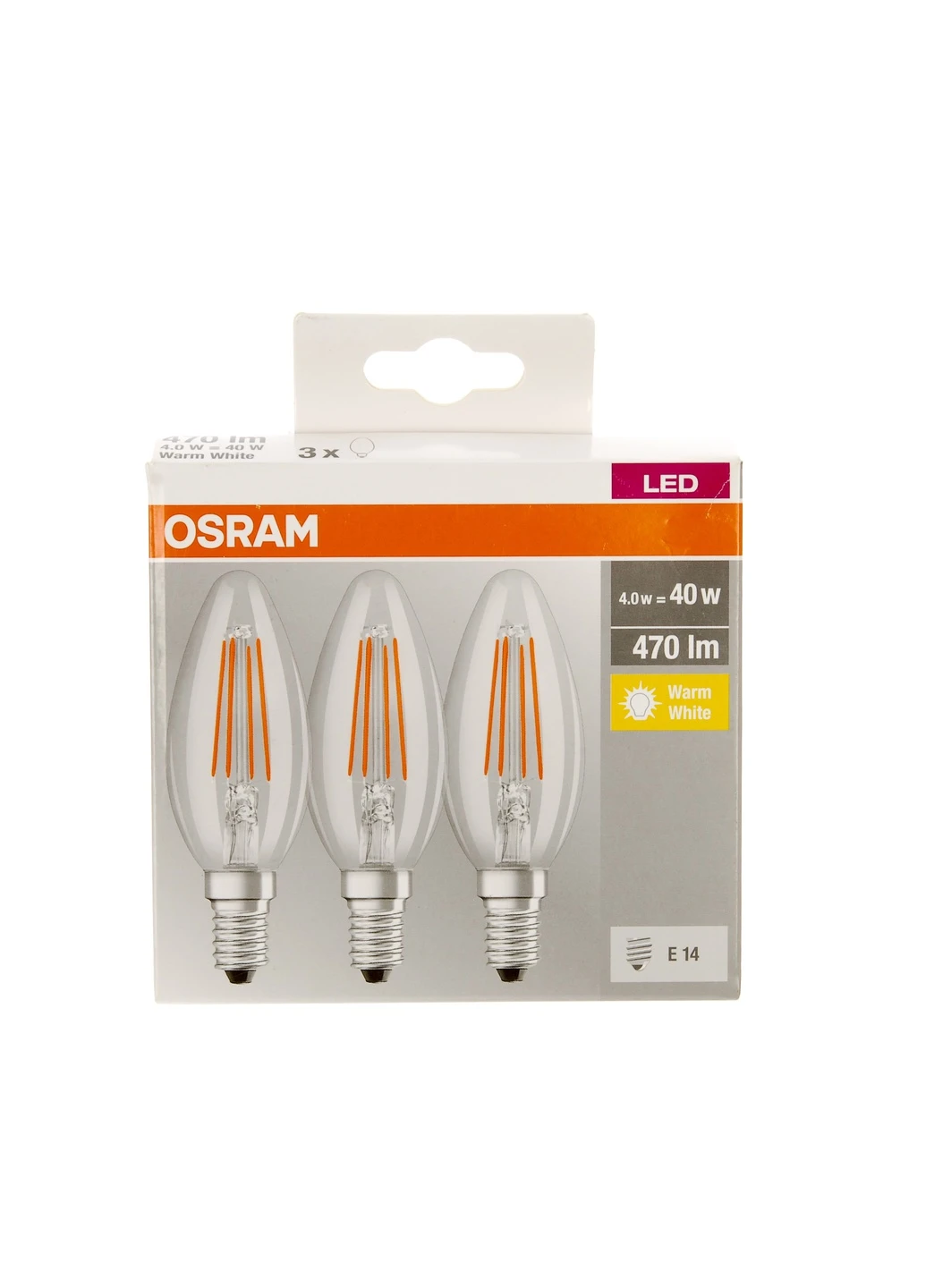 Лампочка E14, 3 шт. Osram (233536482)