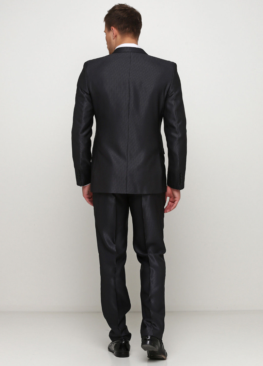 Графитовый демисезонный костюм (пиджак, брюки) брючный Galant