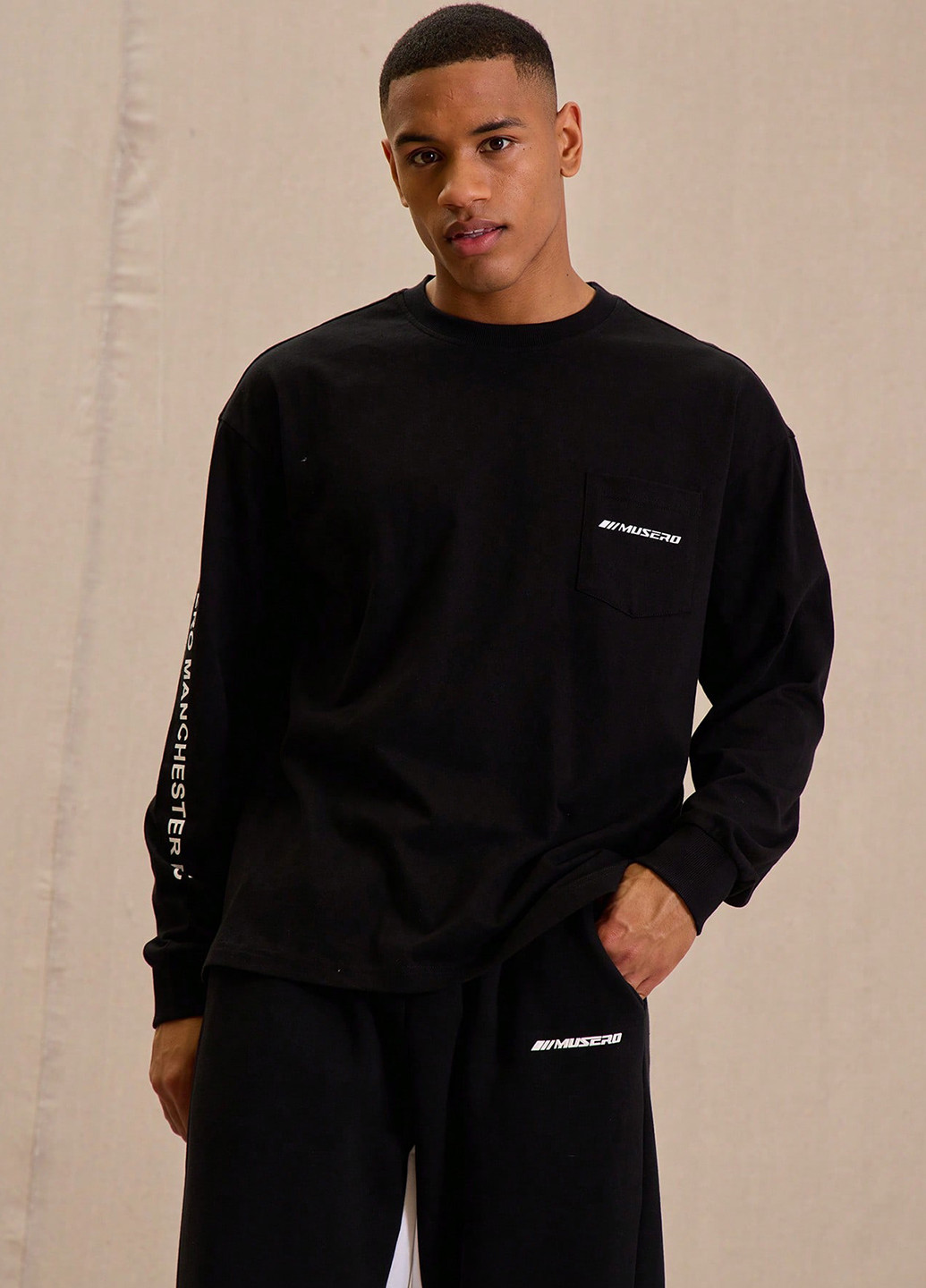 Лонгслів SHEIN напис чорний спортивні, кежуали бавовна