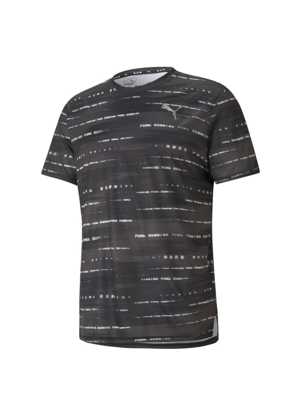 Чорна футболка graphic short sleeve men's running tee Puma