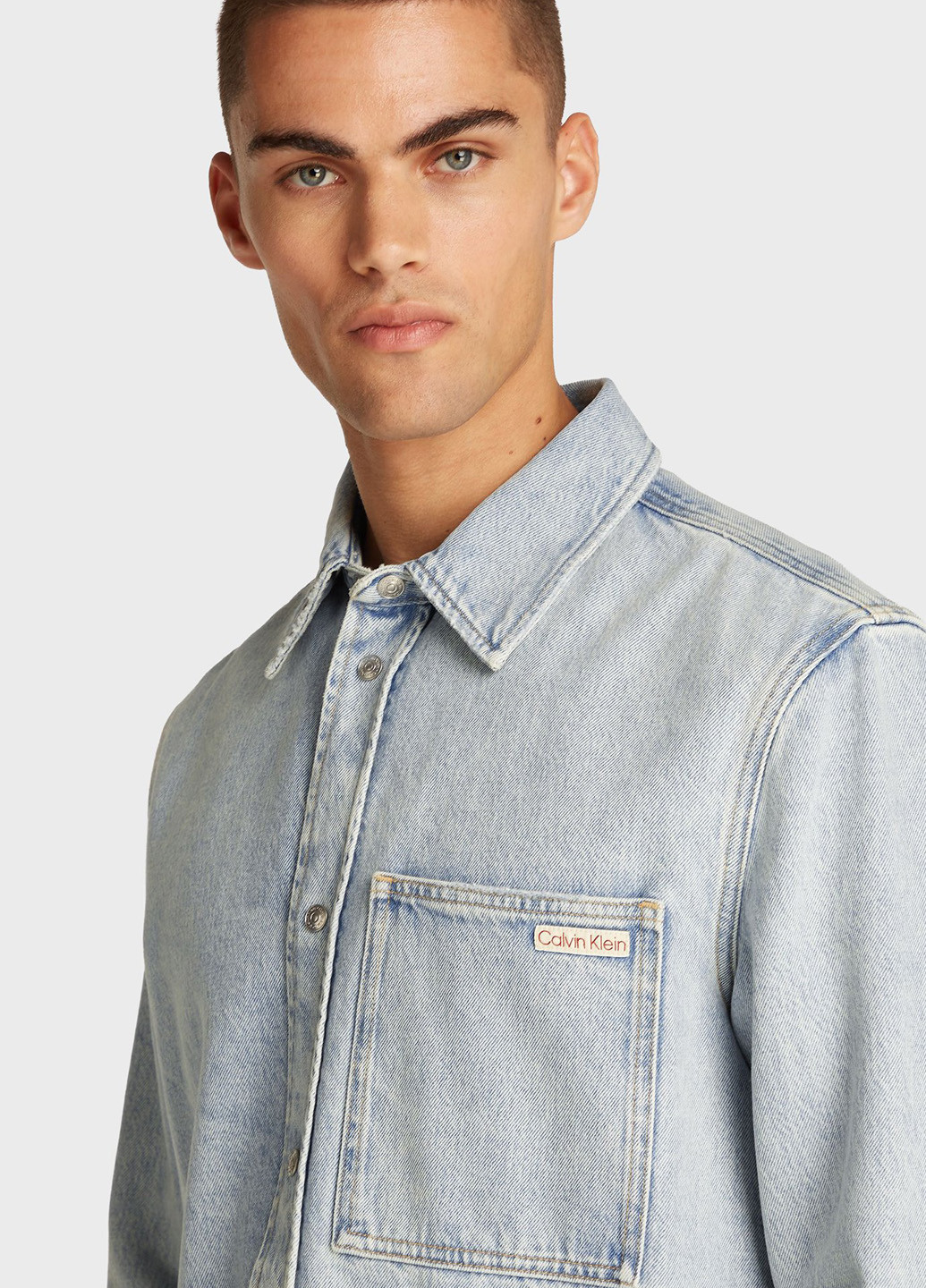 Голубой джинсовая рубашка варенка Calvin Klein Jeans