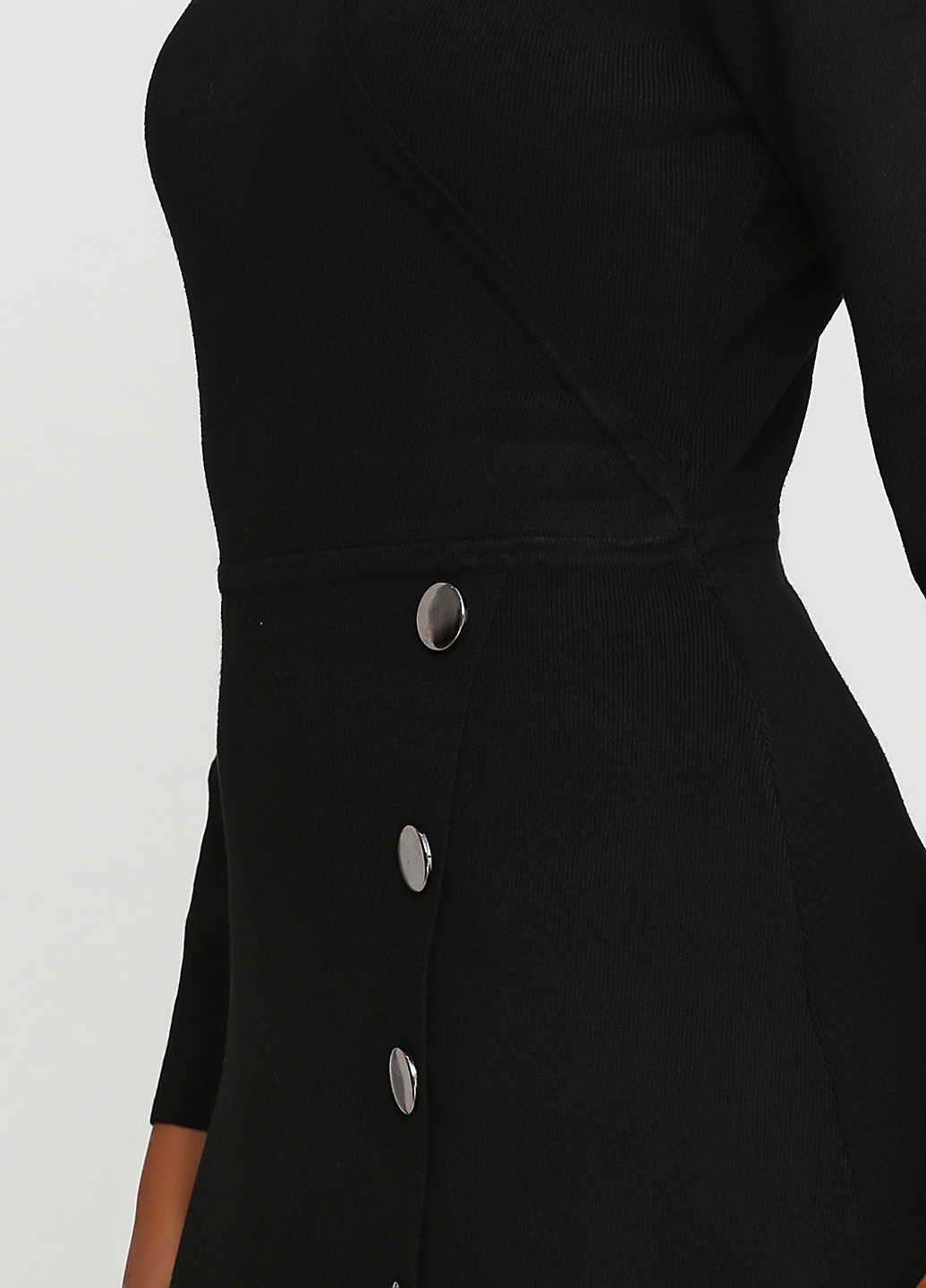 Черное кэжуал платье а-силуэт Finery однотонное