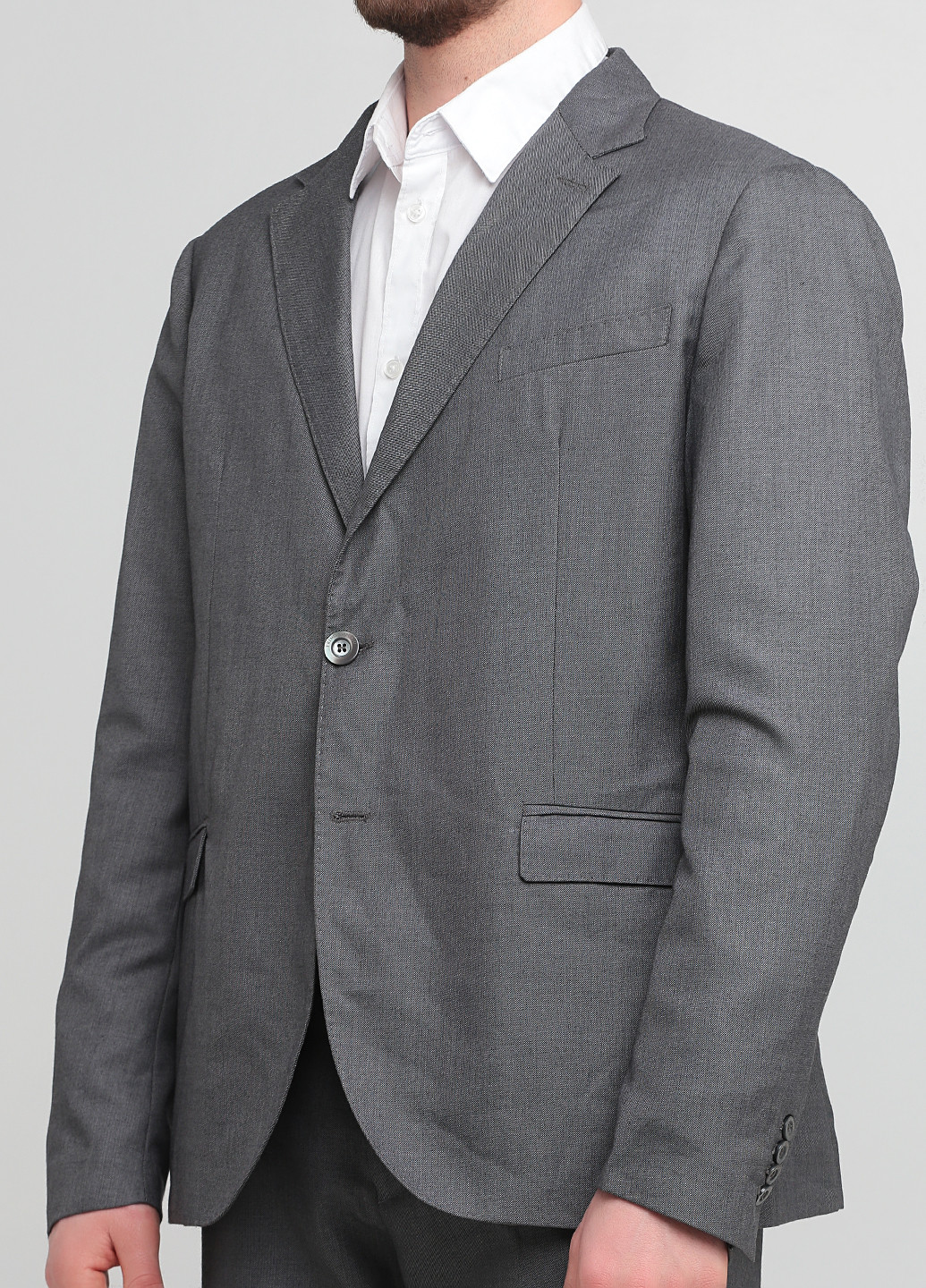 Сірий демісезонний костюм (піджак, штани) брючний Primo Emporio