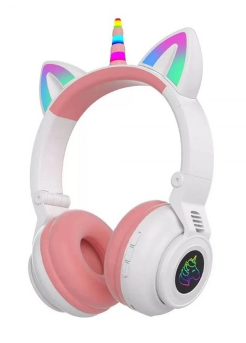 Наушники детские беспроводные Bluetooth Cat Ear STN-27 LED Единорог + кошачьи ушки с подсветкой Art (253773146)