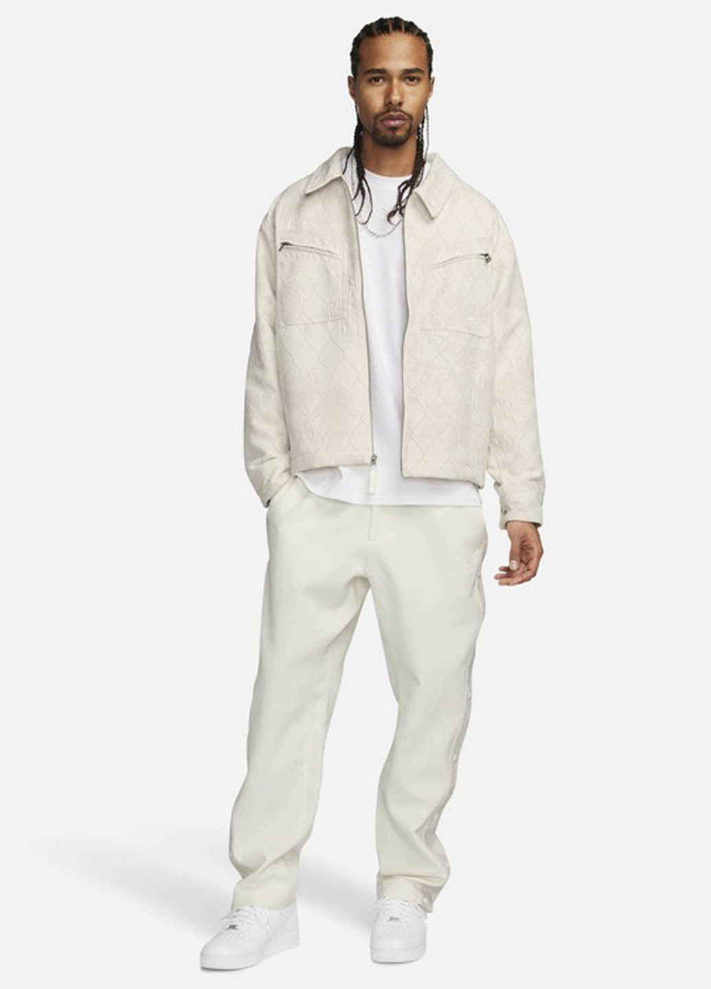 Молочные кэжуал, спортивные демисезонные прямые брюки Nike