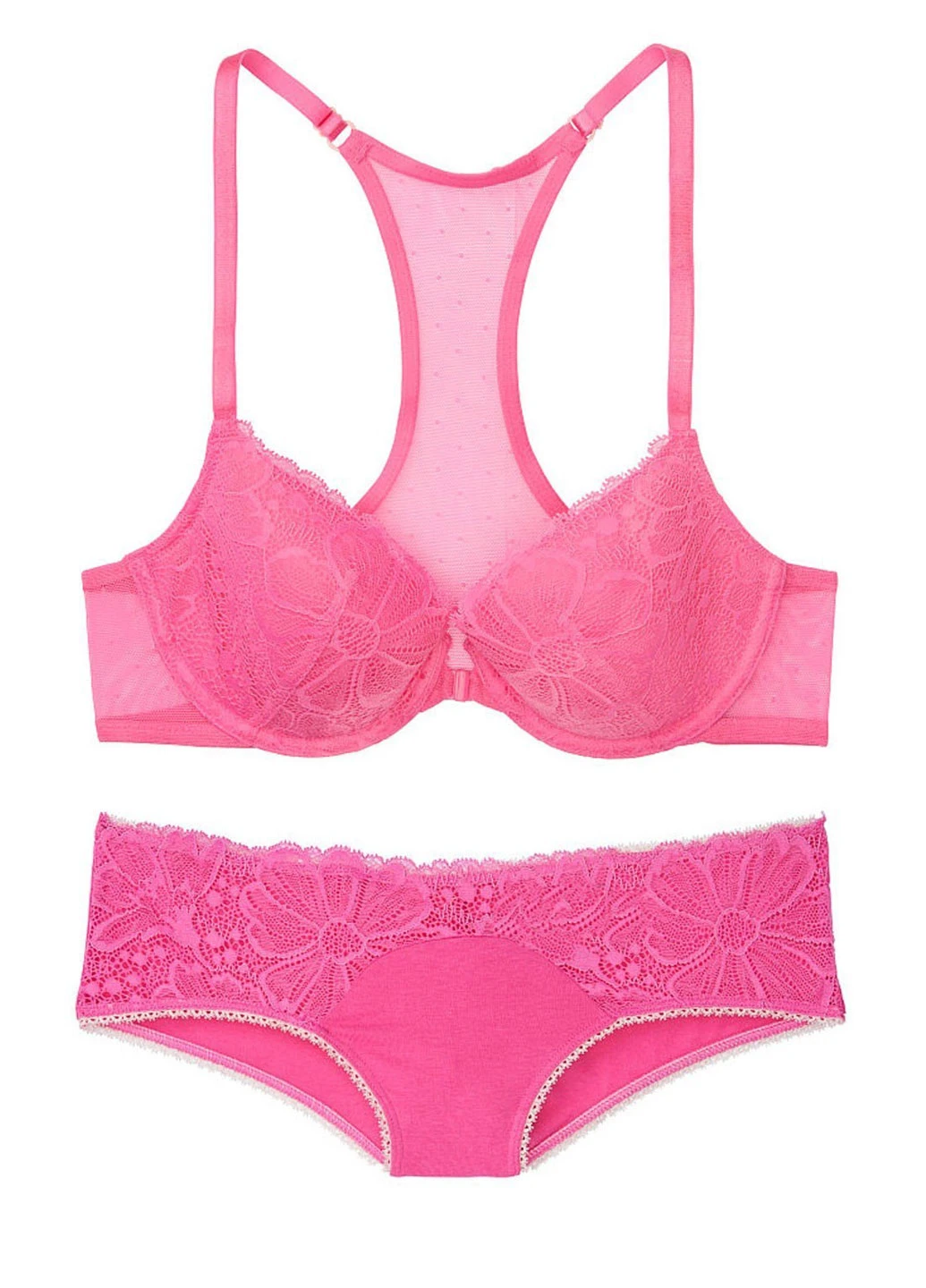 Розовый демисезонный комплект (бюстгальтер, трусы) Victoria's Secret