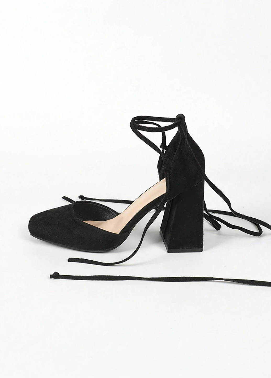 SHEIN Туфлі д'орсей чорний з штучна замша, китай — літо (331019536)