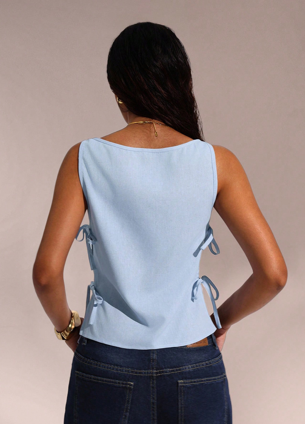 Блакитна блуза SHEIN