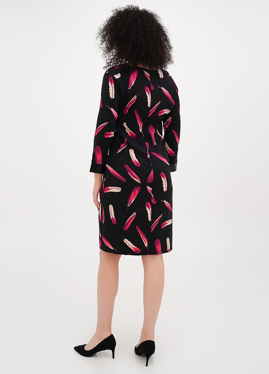 Черное кэжуал платье а-силуэт Imperial с рисунком
