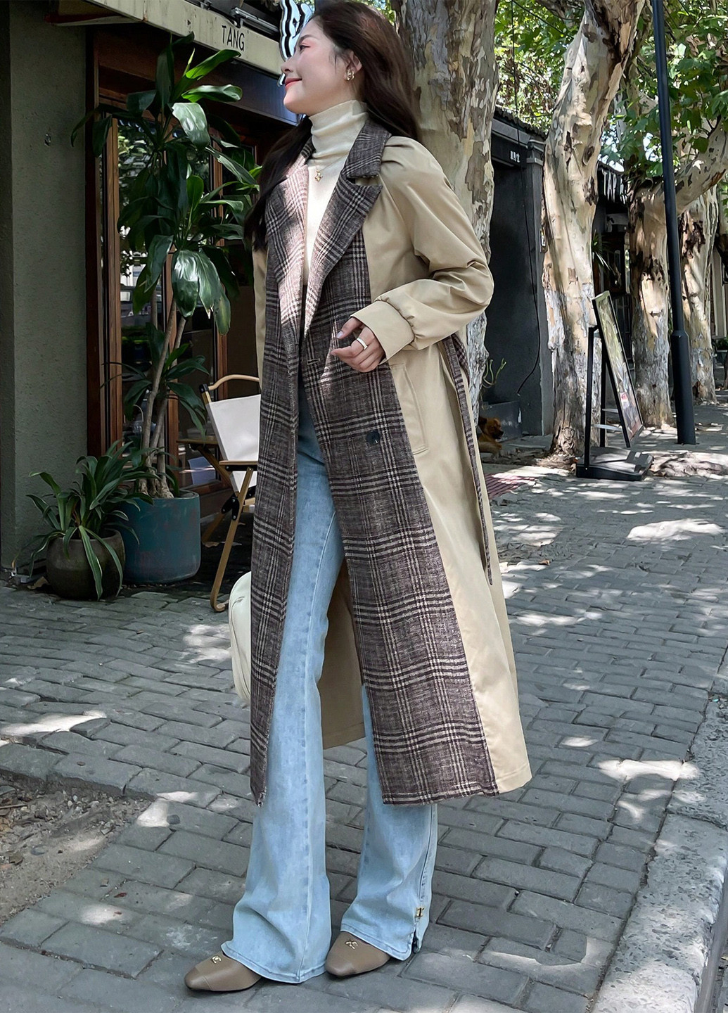 Плащ SHEIN на гудзиках демісезон (337834085)