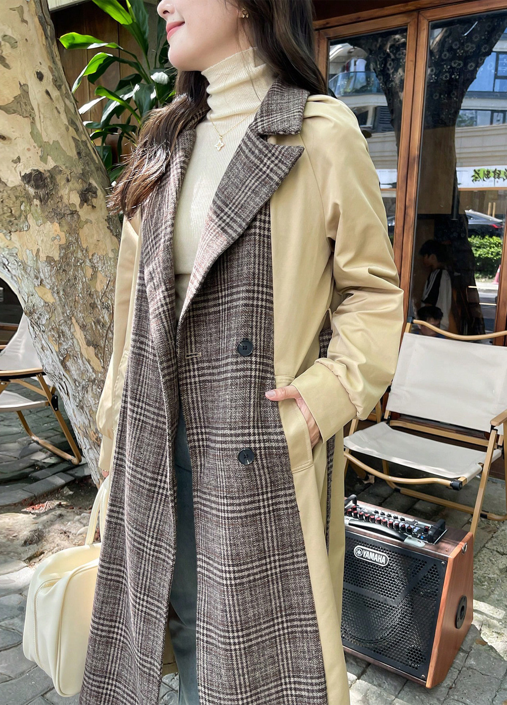 Плащ SHEIN на гудзиках демісезон (337834085)