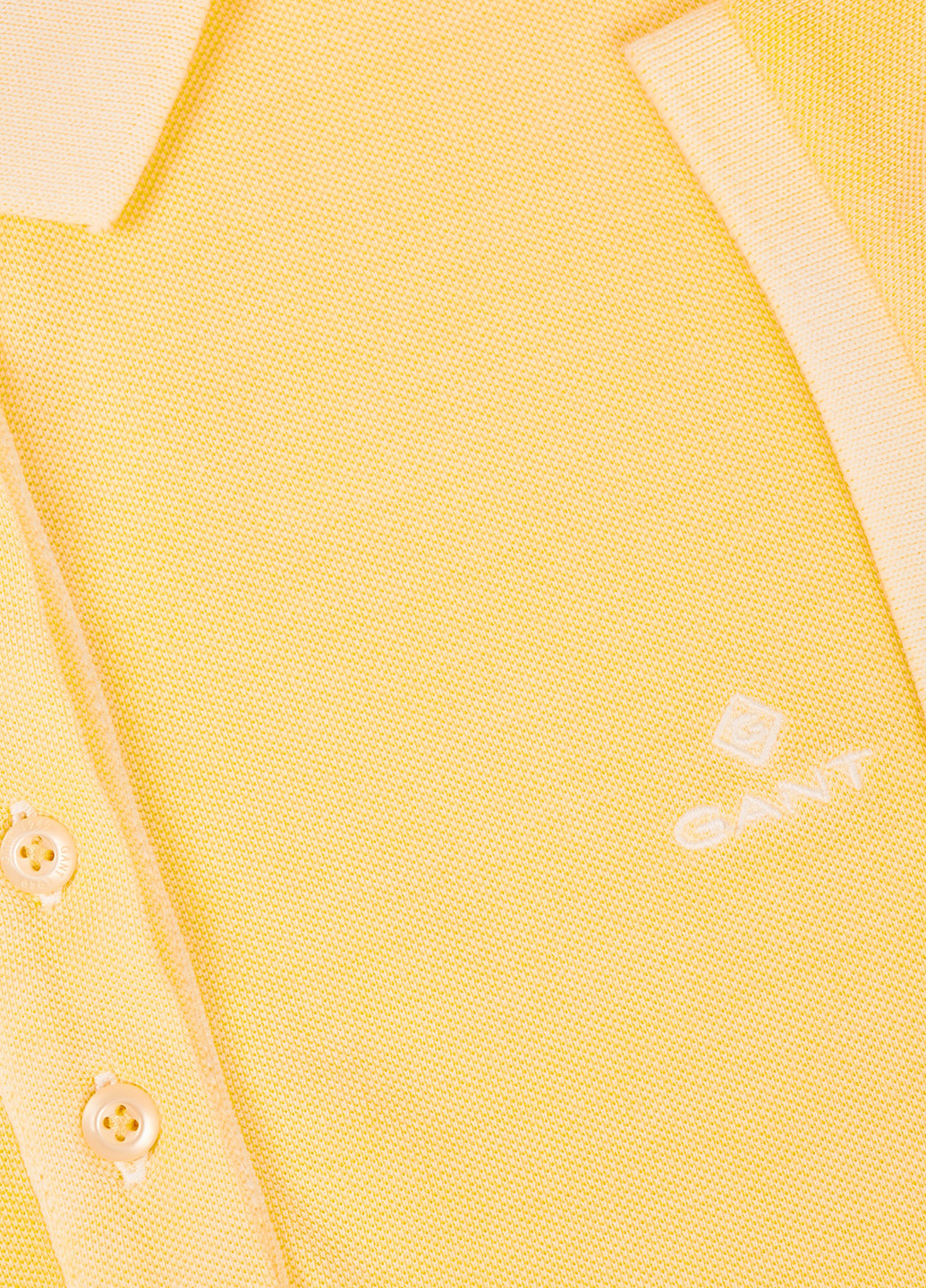 Светло-желтая женская футболка-поло Gant однотонная