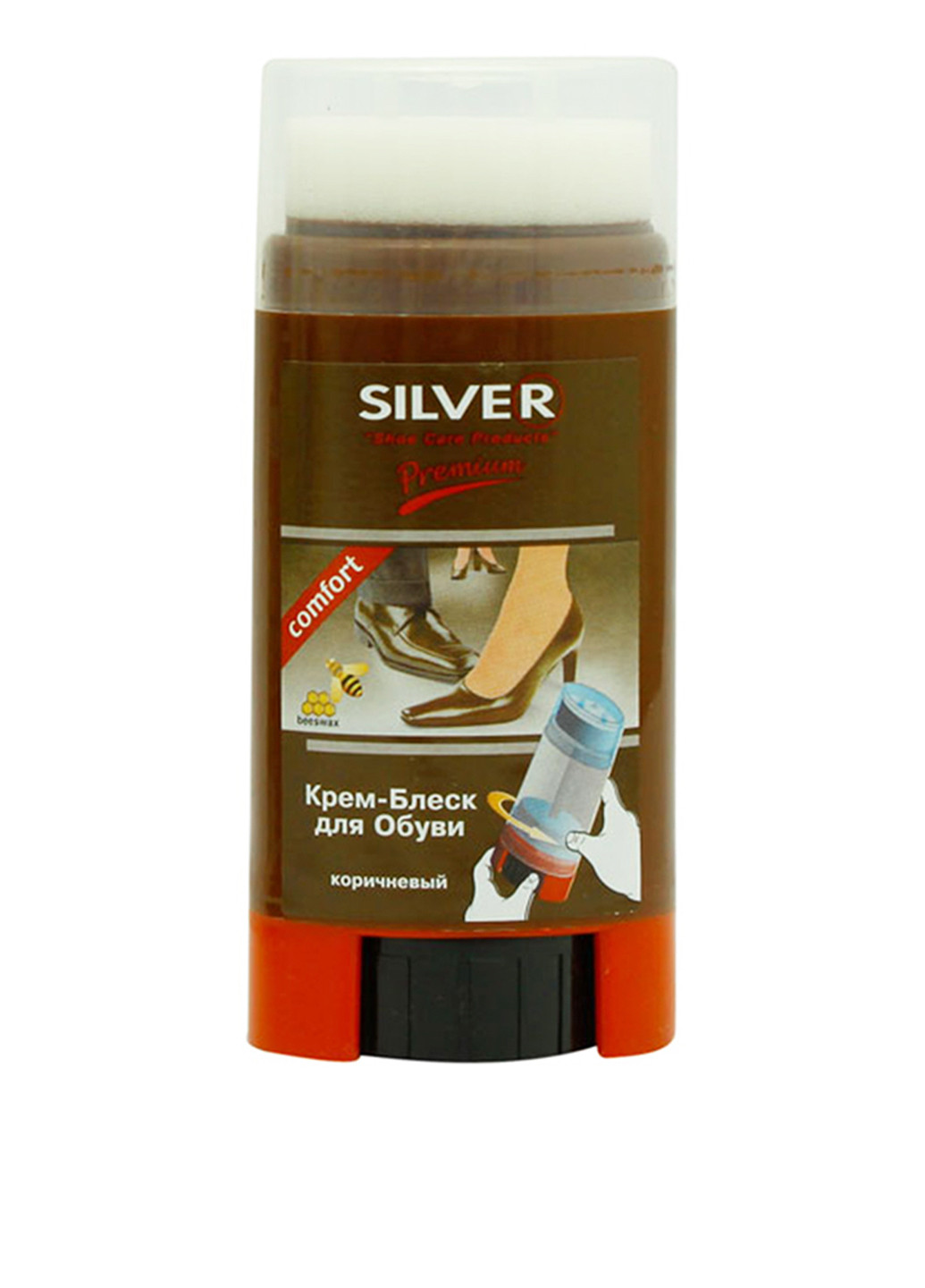 Крем-блиск для взуття (коричневий), 50 мл Silver (89733358)