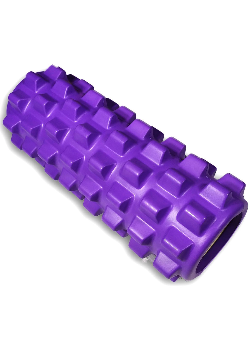 Массажный ролик EVA Spikes 33 см фиолетовый (роллер-цилиндр для йоги, массажа всего тела: рук, ног, спины, шеи) EasyFit (237657494)