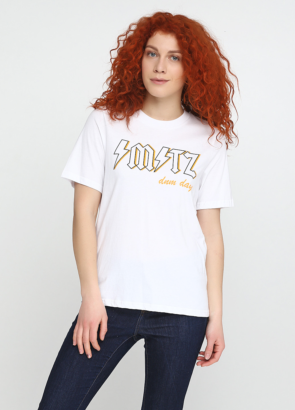 Белая летняя футболка Imitz