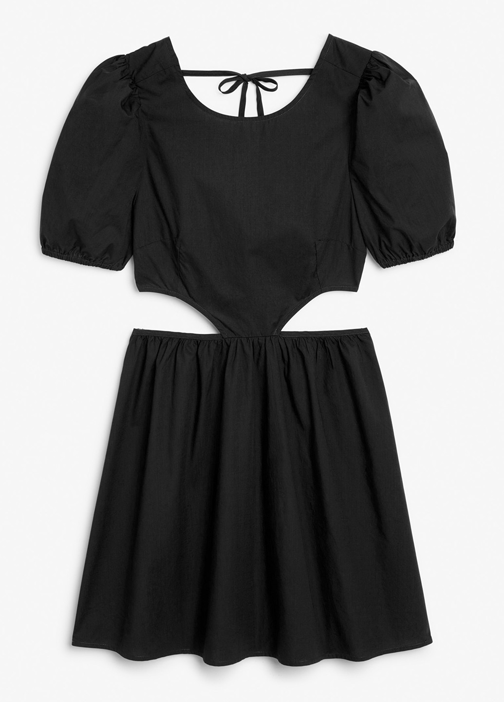 Чорна кежуал сукня з відкритою спиною, кльош Monki однотонна