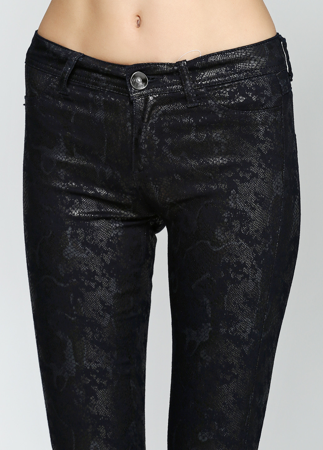 Черные кэжуал демисезонные со средней талией брюки Desigual