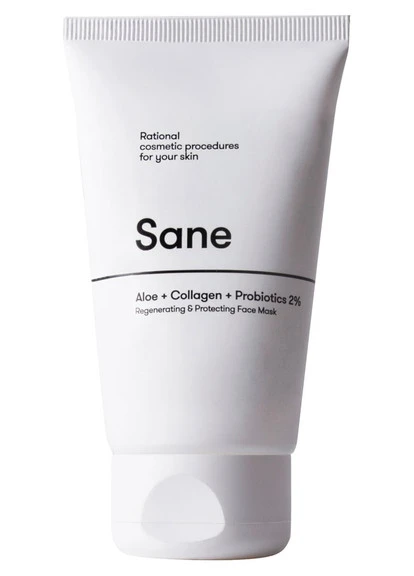 Маска для лица с алоэ Aloe + Collagen + Probiotics 2 % Protect Regenerating & Protecting Face Mask Sane (250115870)