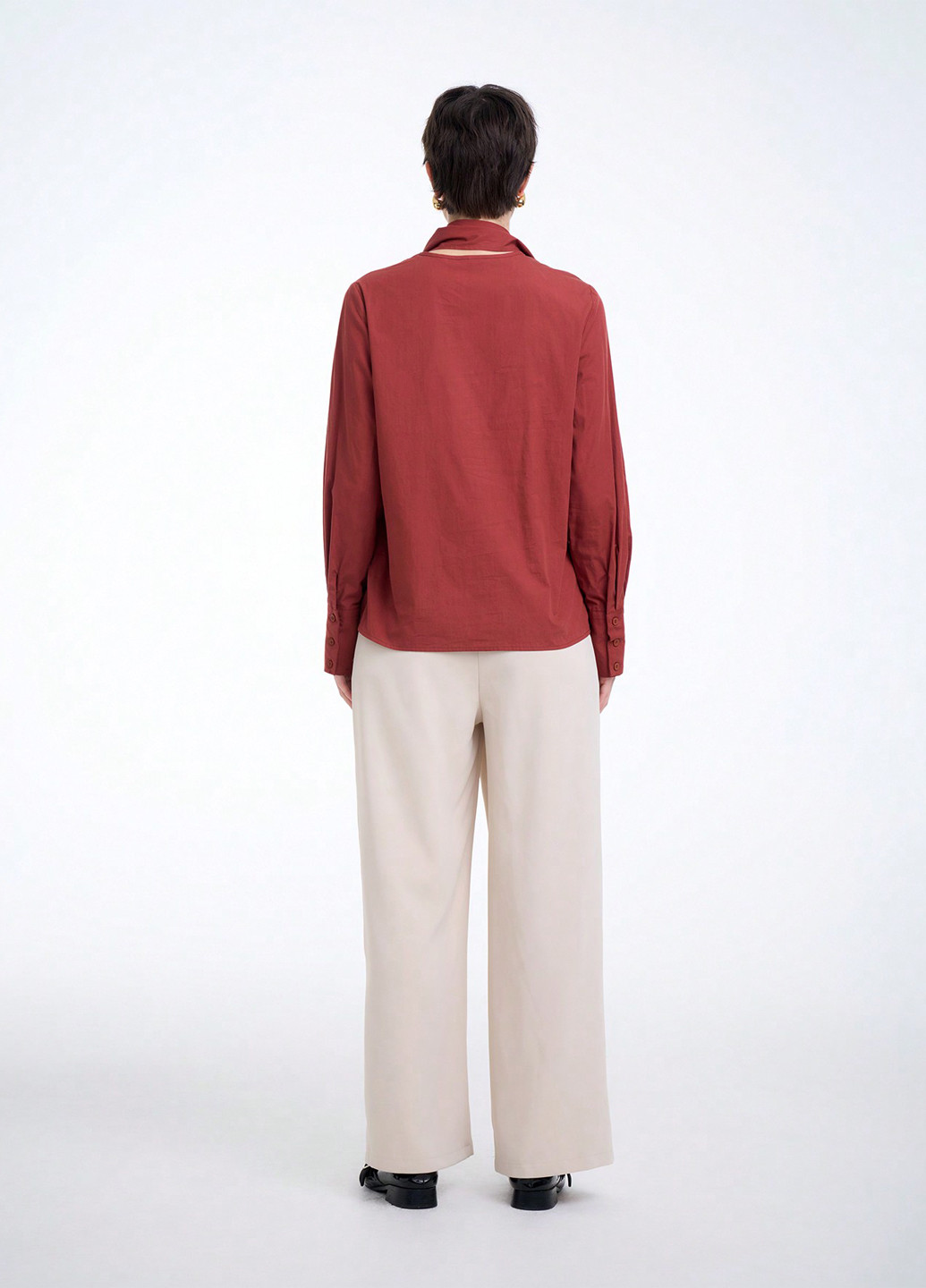 Терракотовая блуза SHEIN