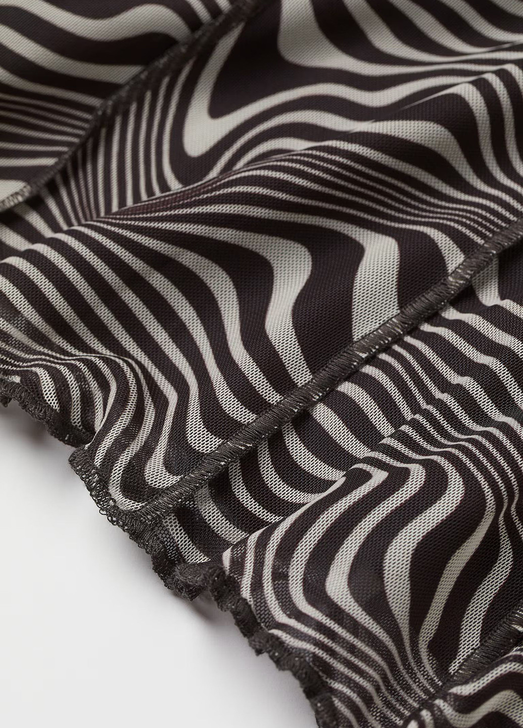 Темно-коричневая кэжуал с абстрактным узором юбка H&M