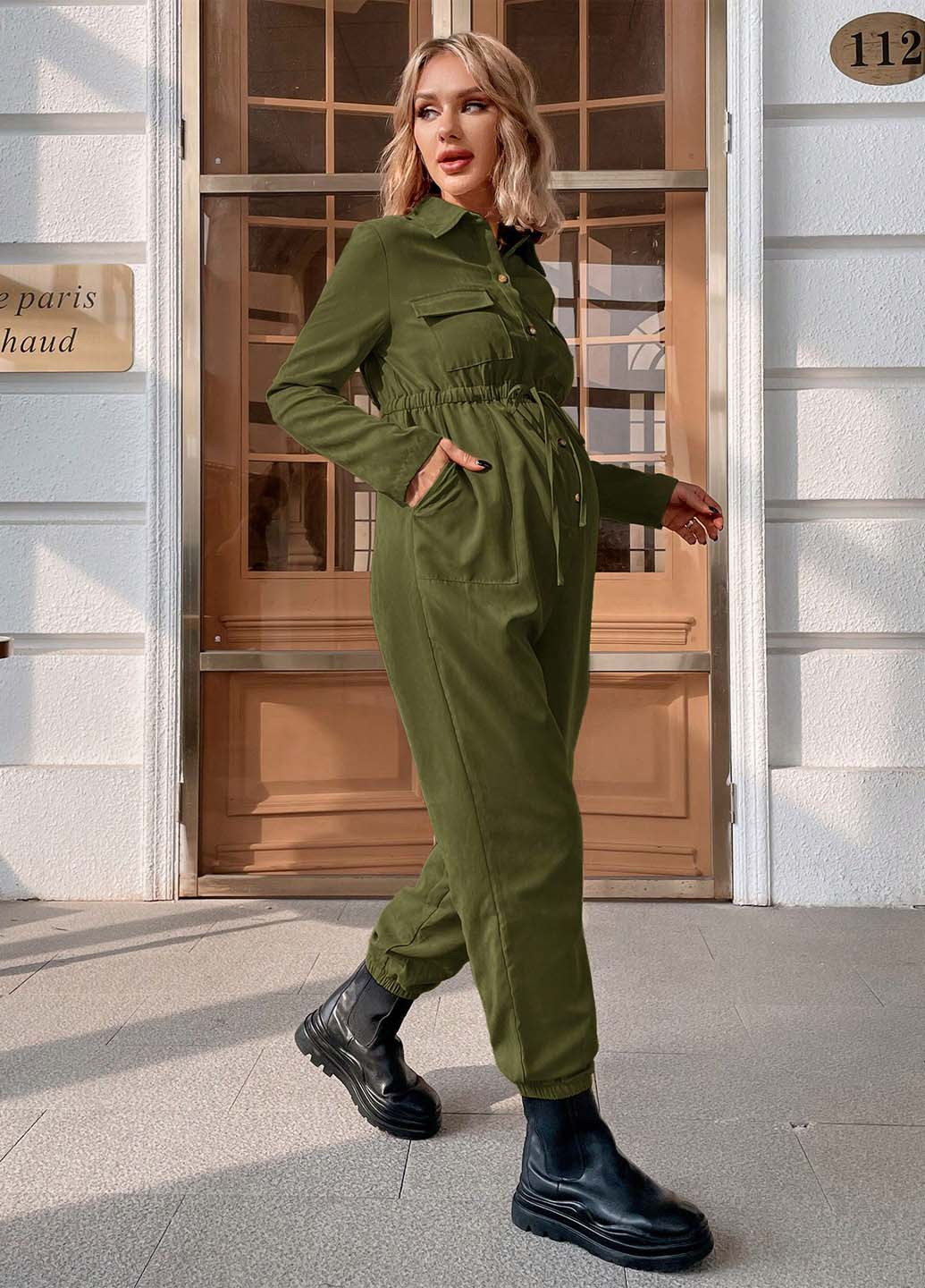 Комбинезон для беременных SHEIN комбинезон-брюки однотонный кэжуал полиэстер