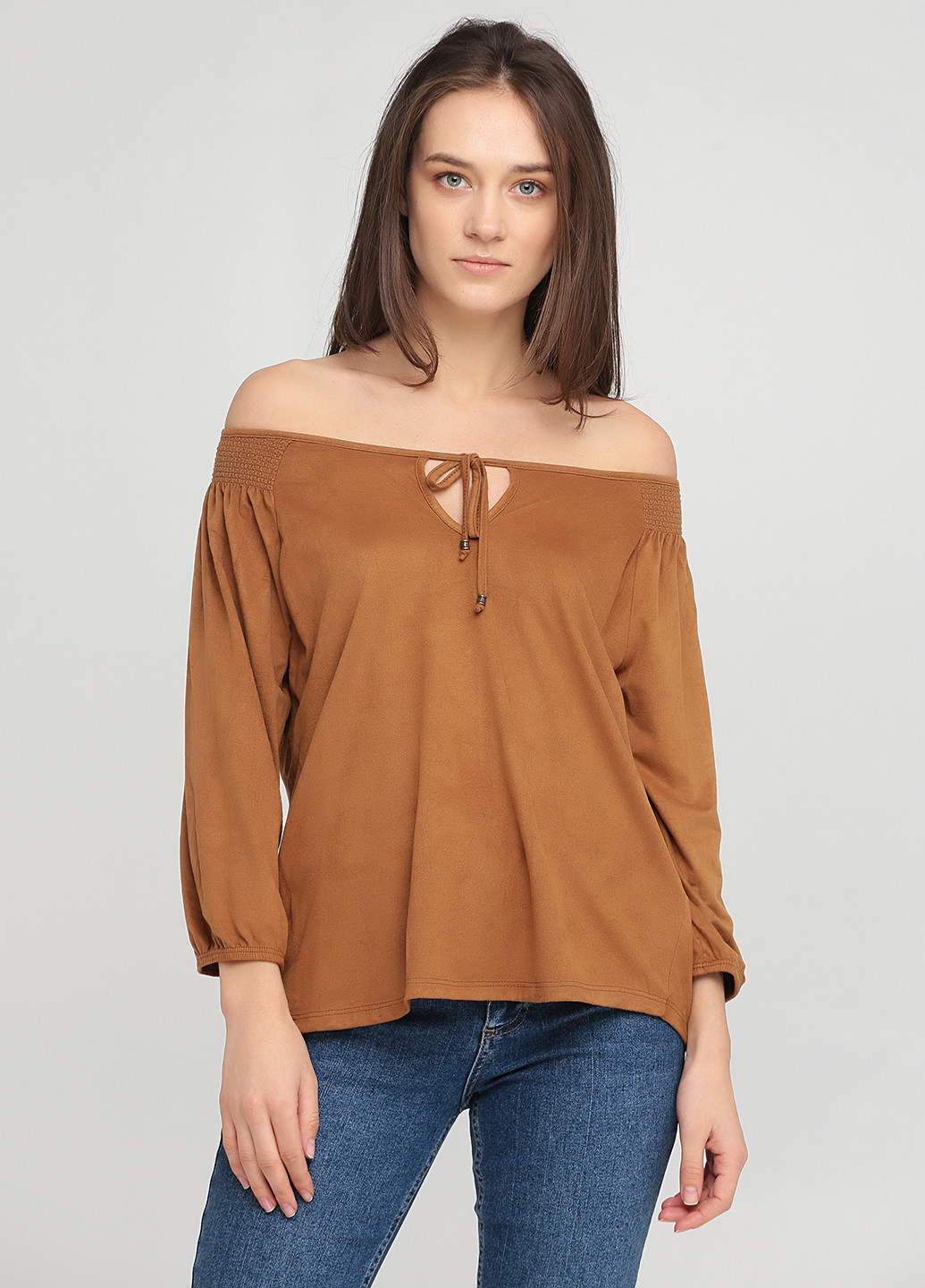 Светло-коричневая демисезонная блуза Springfield
