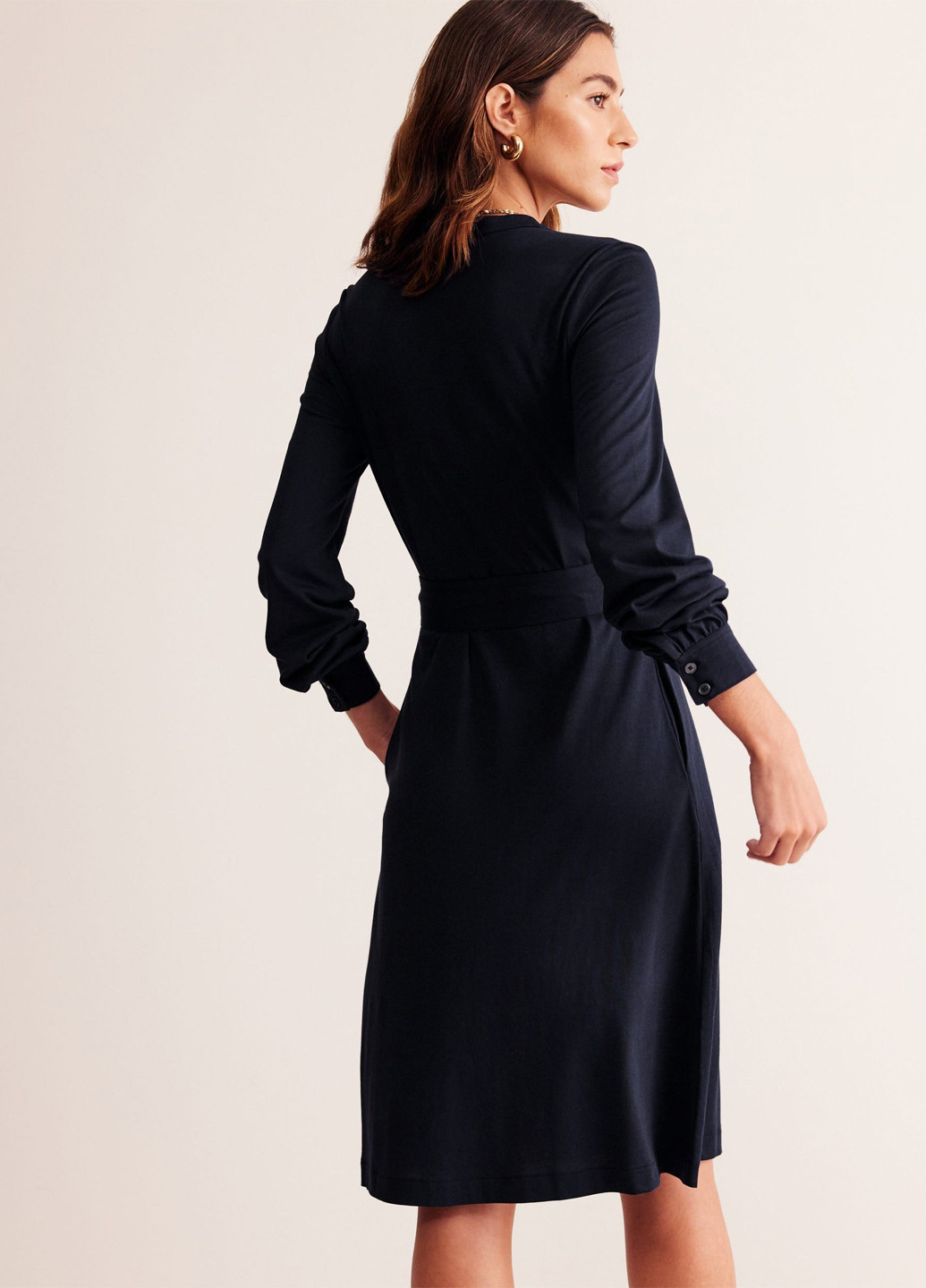 Темно-синя кежуал сукня сукня-сорочка Boden однотонна