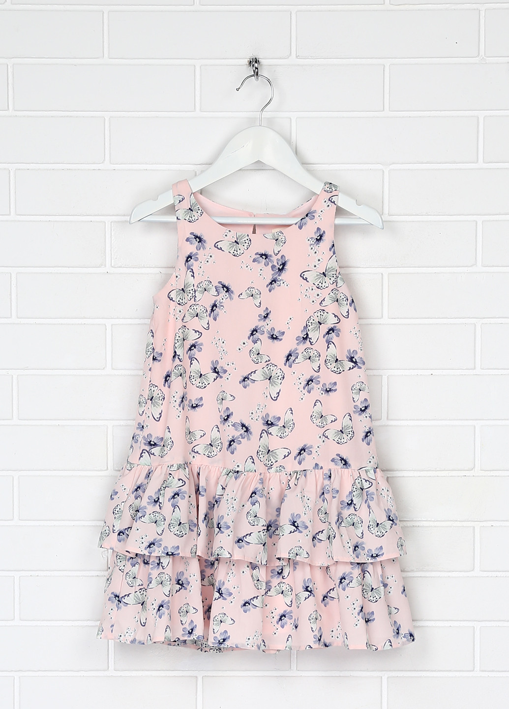 Розовое кэжуал платье H&M бабочки