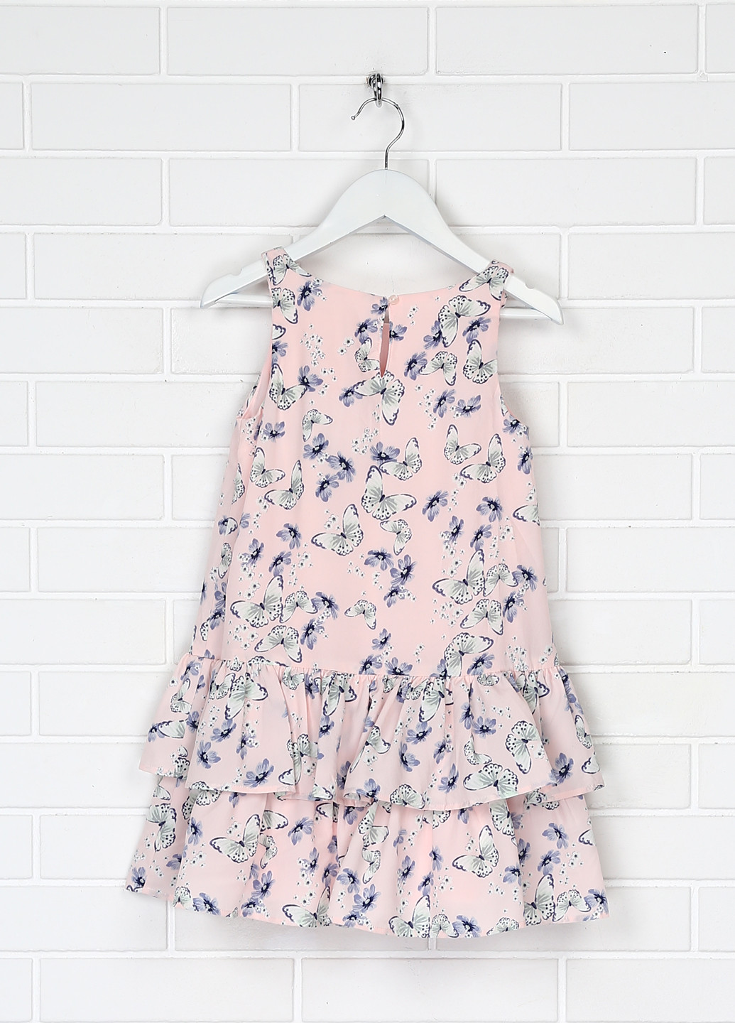 Розовое кэжуал платье H&M бабочки