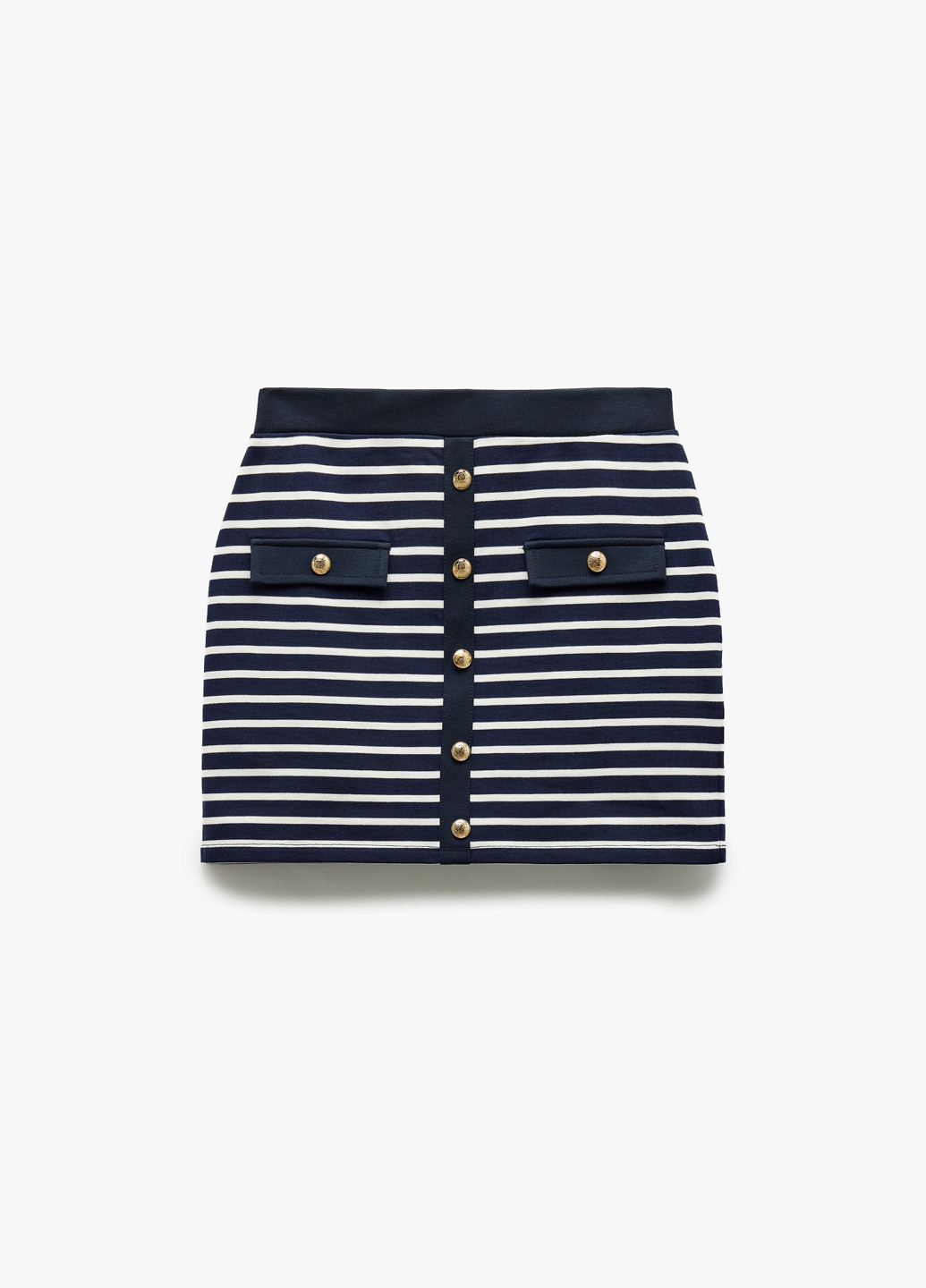 Темно-синяя кэжуал в полоску юбка KOTON